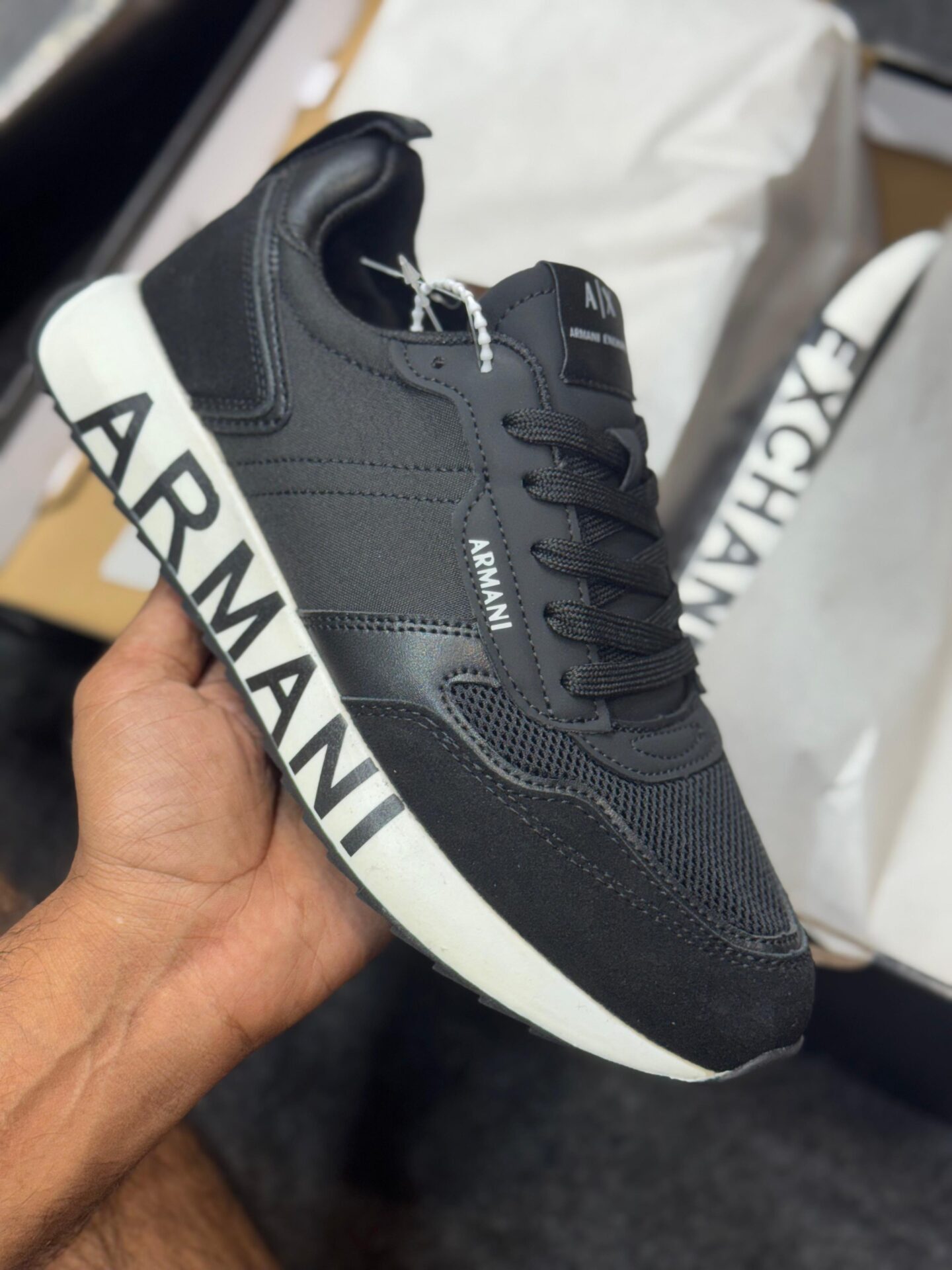 Buy First Copy Armani Exchange Runner Men’s Sneakers - Master Quality 7A Mirror at Lowest Price Online India