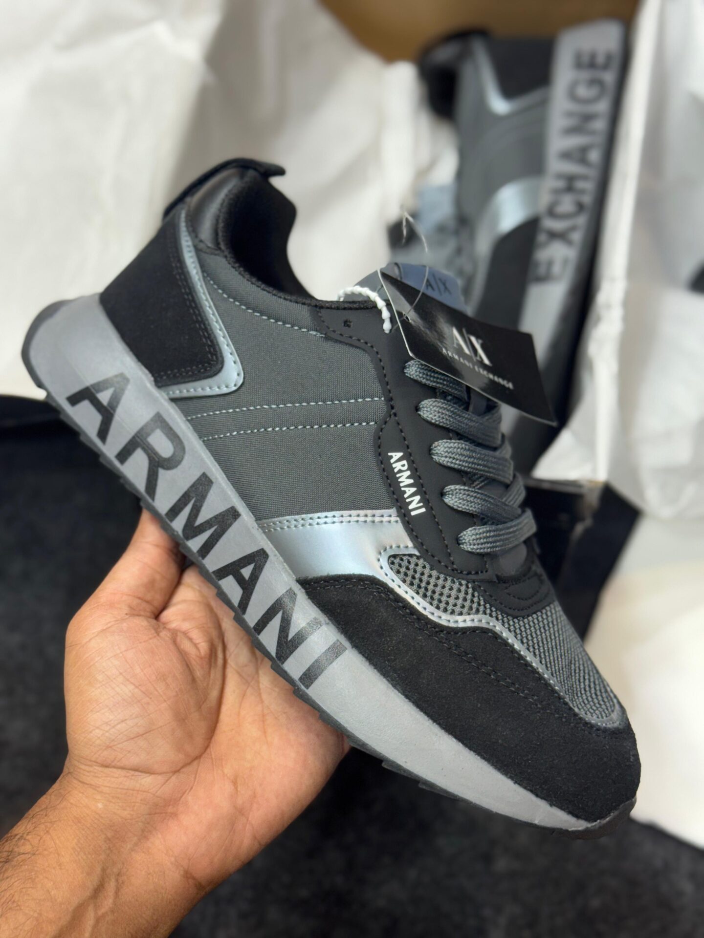 Buy First Copy Armani Exchange Runner Men’s Sneakers - Master Quality 7A Mirror at Lowest Price Online India