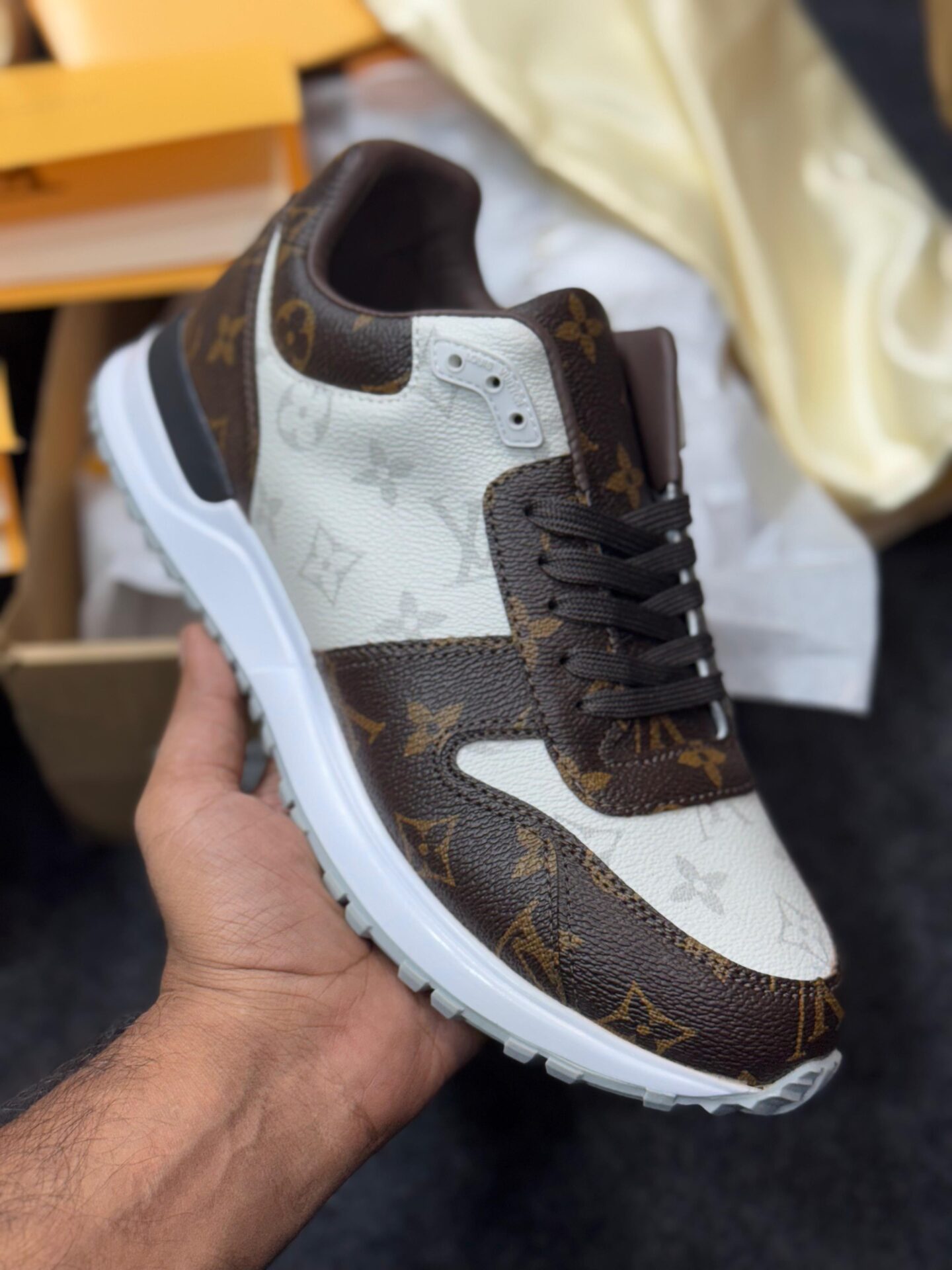 Buy First Copy Louis Vuitton Monogram Runner Shoes For Men - Master Quality 7A Mirror at Lowest Price Online India