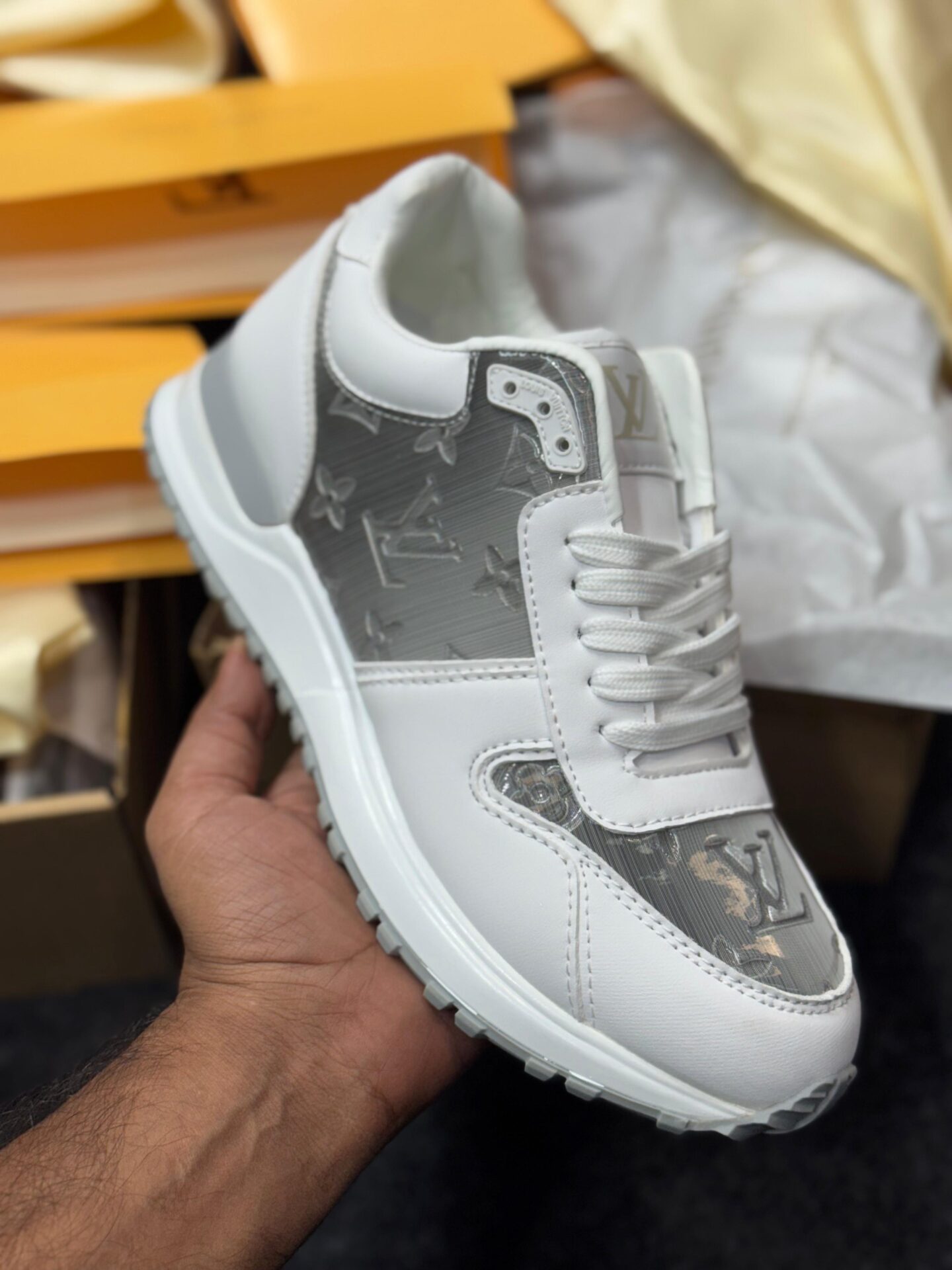 Buy First Copy Louis Vuitton Monogram Runner Shoes For Men - Master Quality 7A Mirror at Lowest Price Online India