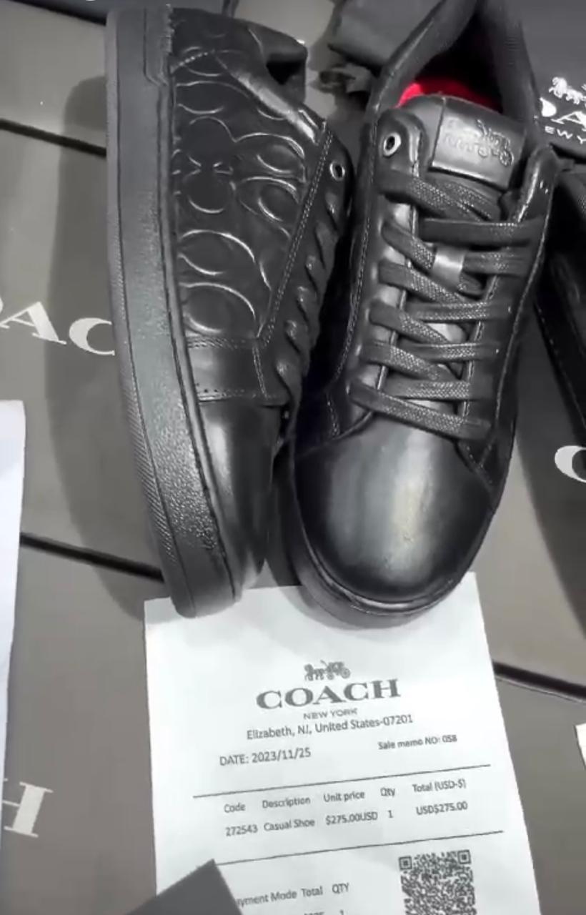 Buy First Copy Coach Black Monogram Sneakers For Men - Master Quality 7A Mirror at Lowest Price Online India