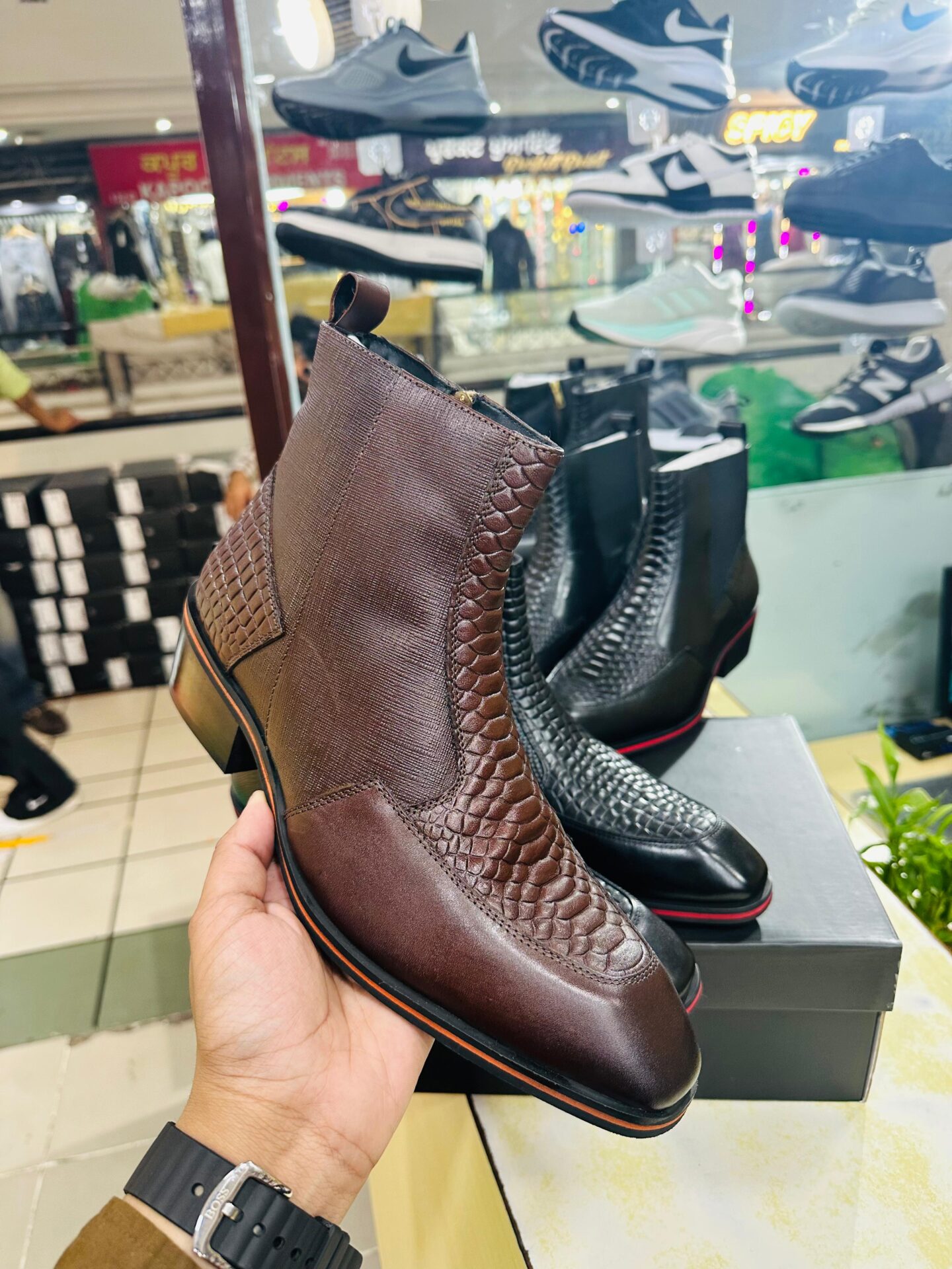 Buy First Copy Cole Haan Reptile Print boot For Men - Master Quality 7A Mirror at Lowest Price Online India