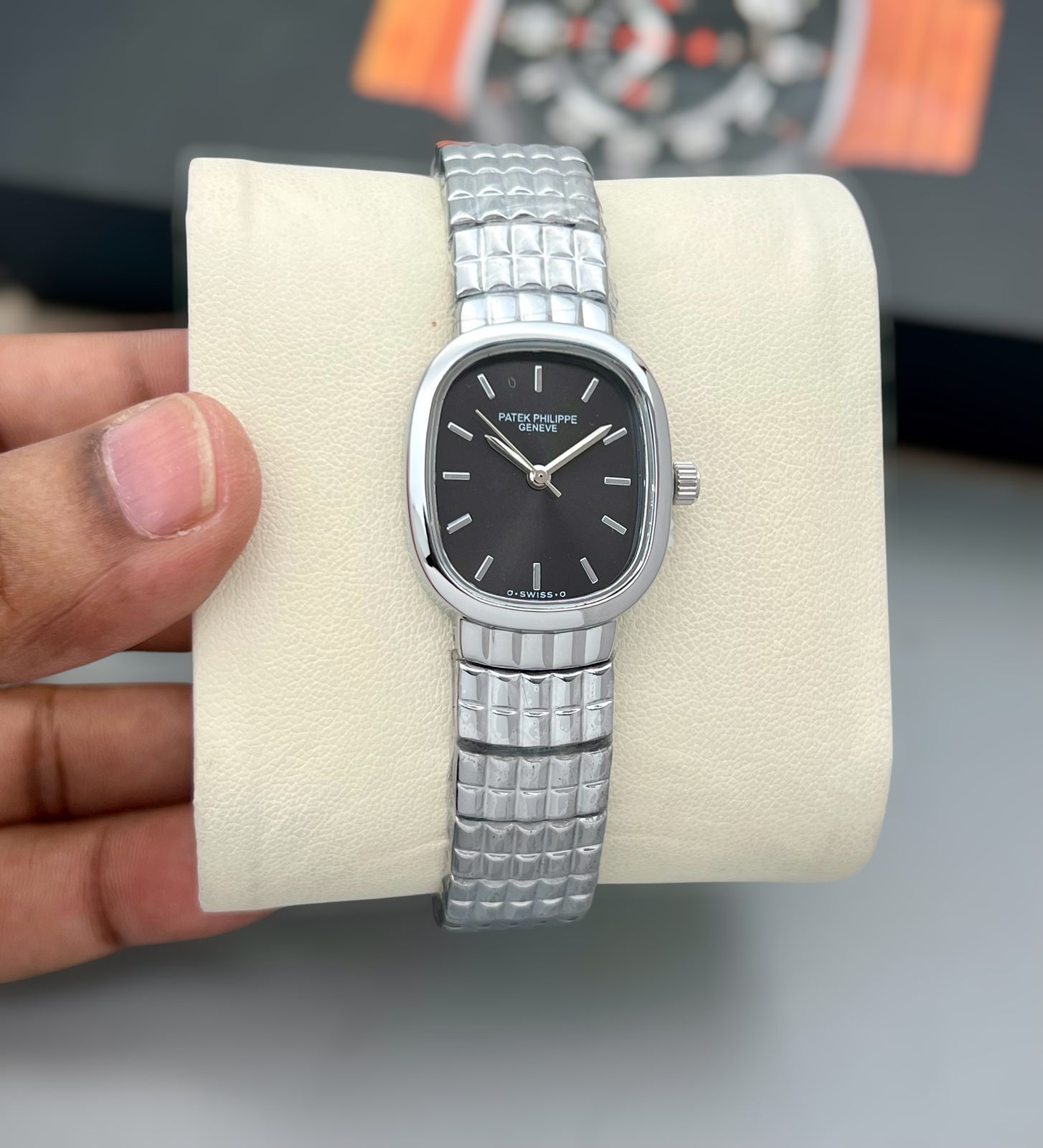 Buy First Copy Patek Philippe Ellipse Stainless Steel Classic 35mm Women’s Watch - Master Quality 7A Mirror at Lowest Price Online India