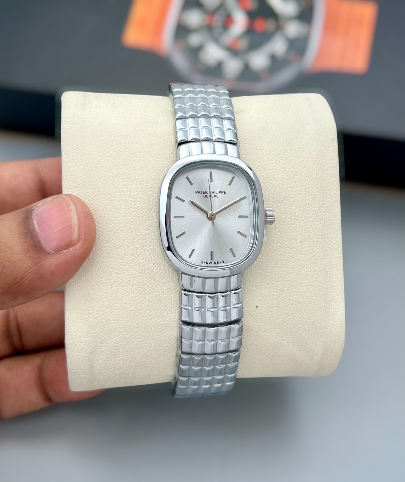 Buy First Copy Patek Philippe Ellipse Stainless Steel Classic 35mm Women’s Watch - Master Quality 7A Mirror at Lowest Price Online India