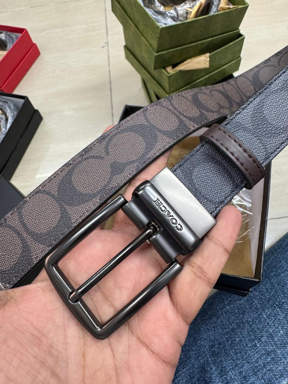 Buy First Copy Coach Men’s Reversible Belt - Master Quality 7A Mirror at Lowest Price Online India