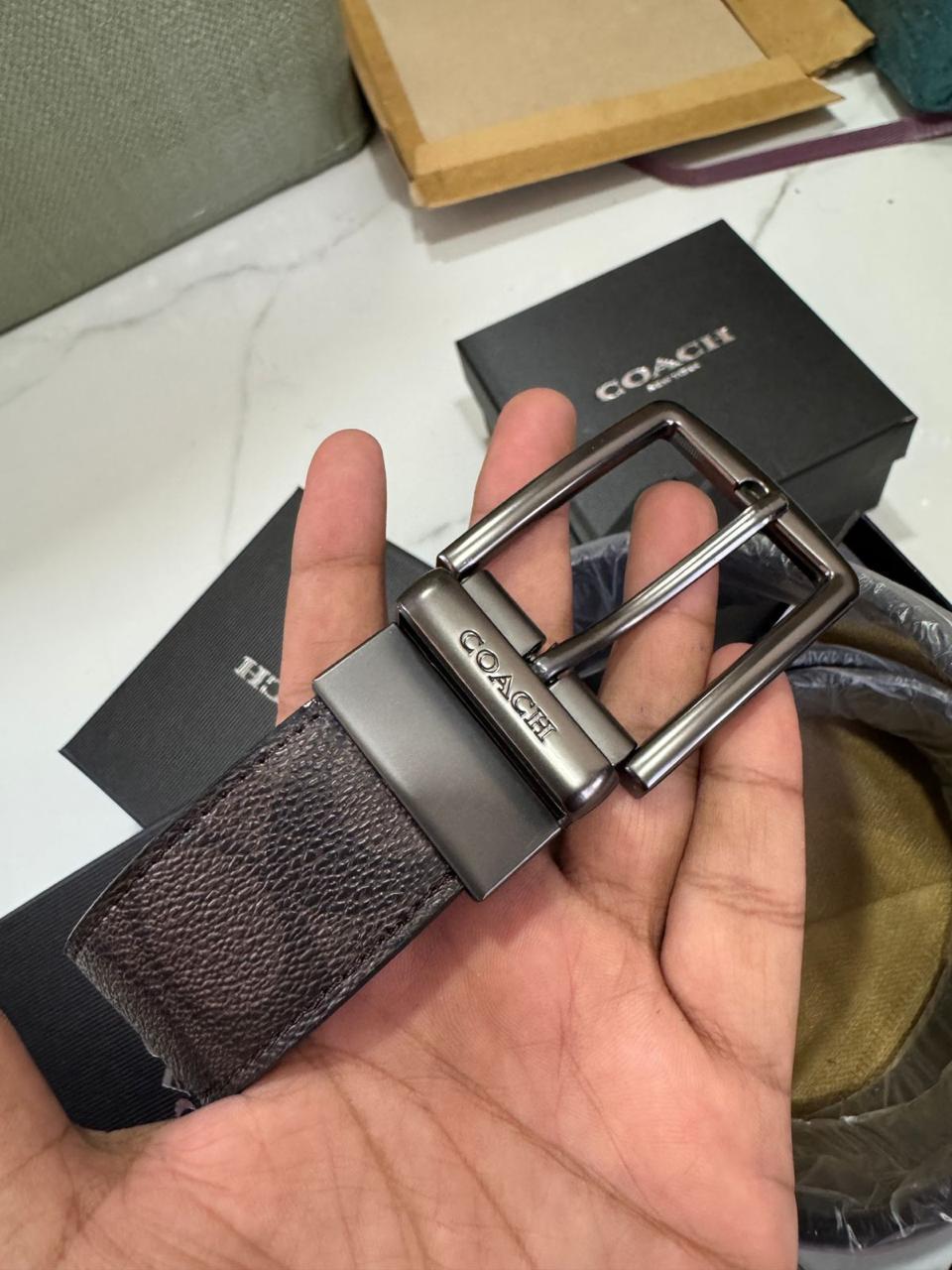 Buy First Copy Coach Men’s Reversible Belt - Master Quality 7A Mirror at Lowest Price Online India