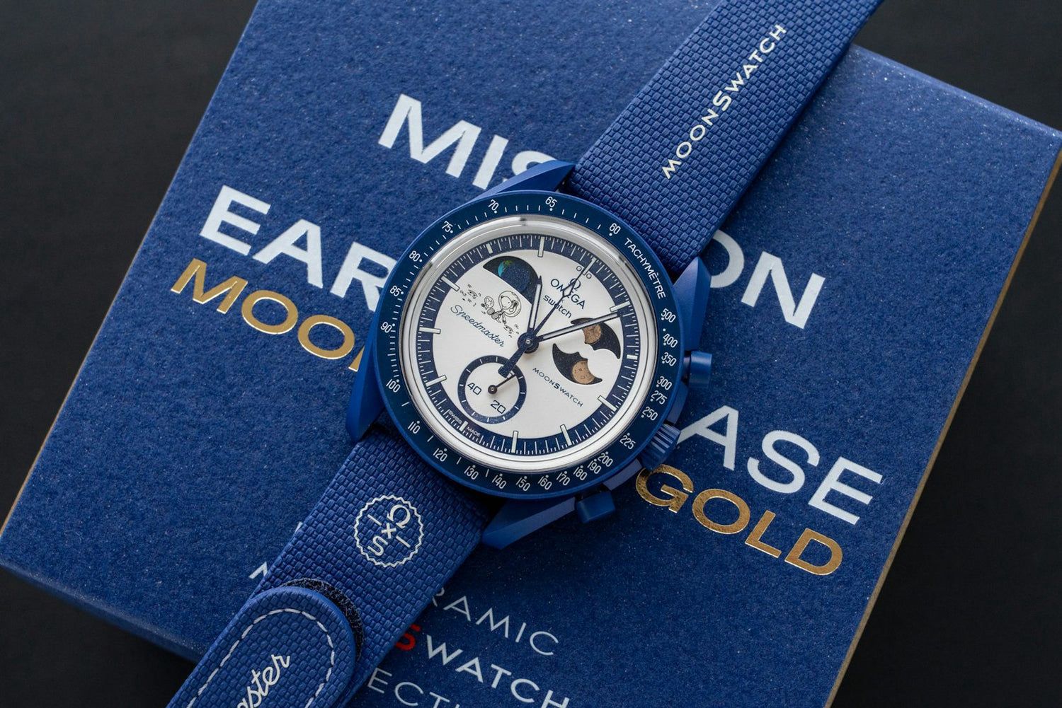 Buy First Copy Omega x Swatch Speedmaster MoonSwatch Blue 43mm Chronograph Men’s Watch - Master Quality 7A Mirror at Lowest Price Online India