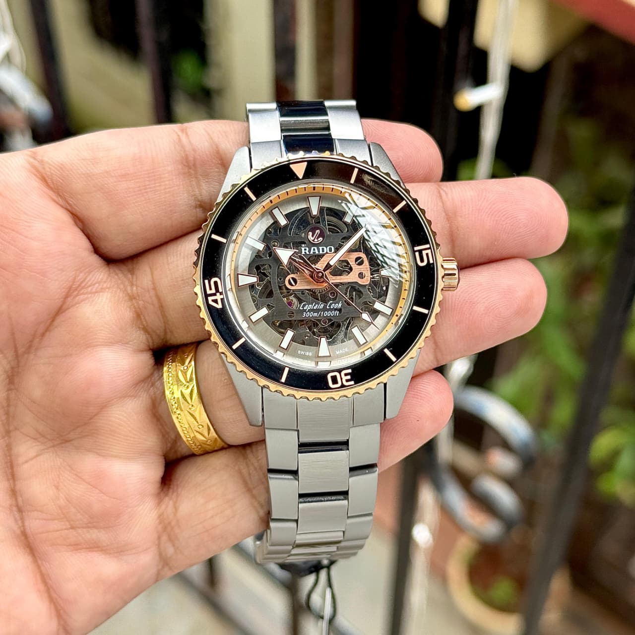 Buy First Copy Rado Captain Cook High-Tech Ceramic Skeleton 43mm Men’s Automatic Watch - Master Quality 7A Mirror at Lowest Price Online India