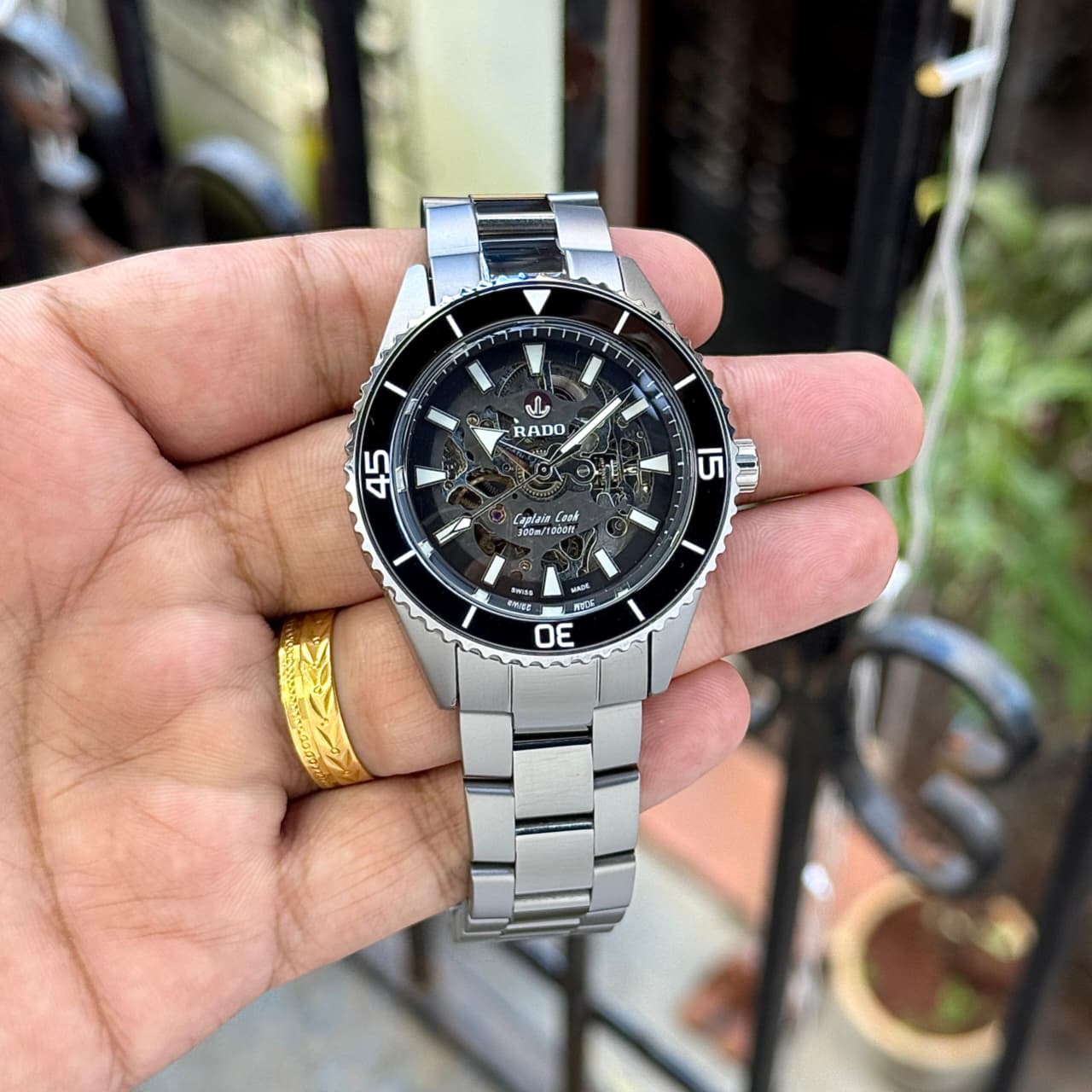 Buy First Copy Rado Captain Cook High-Tech Ceramic Skeleton 43mm Men’s Automatic Watch - Master Quality 7A Mirror at Lowest Price Online India