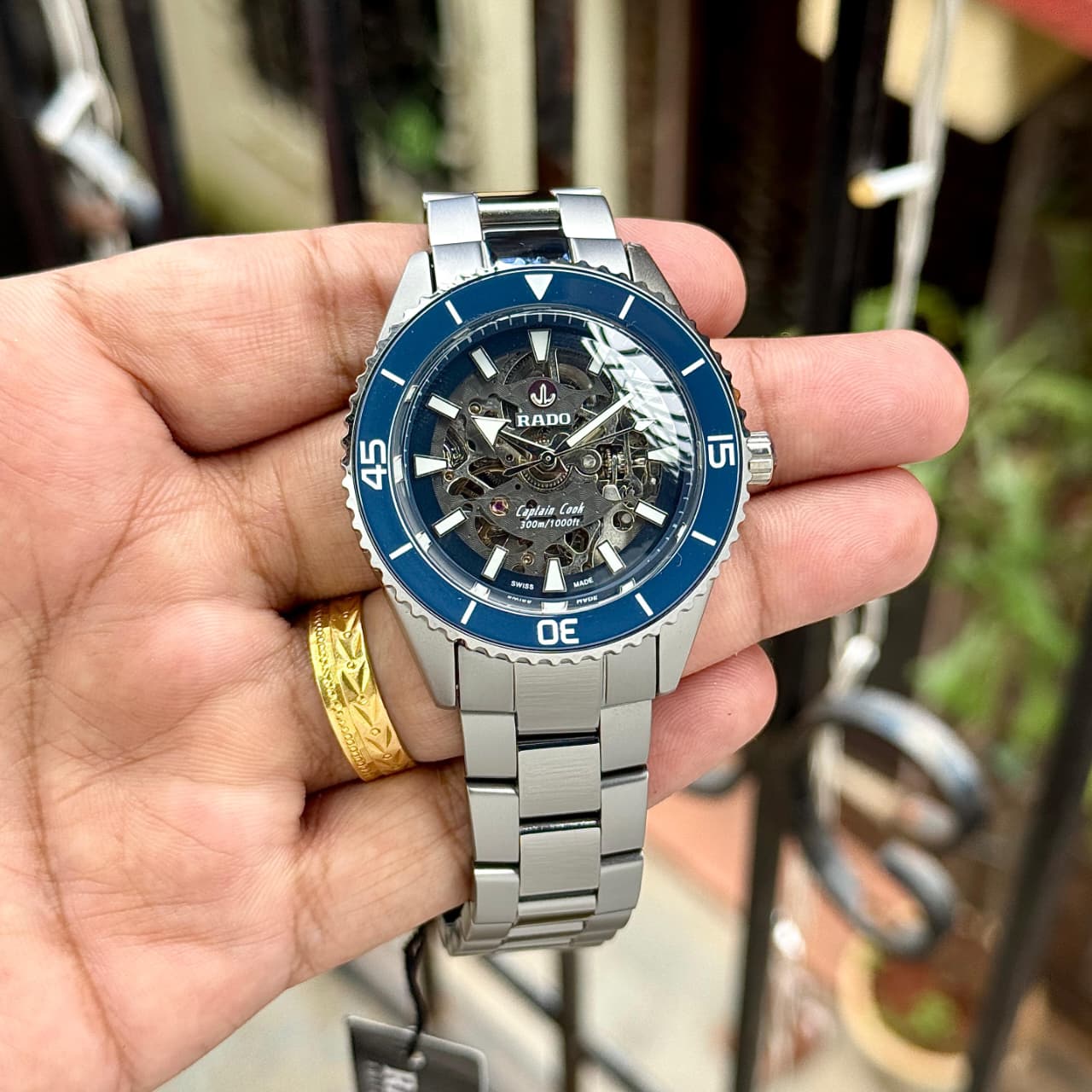 Buy First Copy Rado Captain Cook High-Tech Ceramic Skeleton 43mm Men’s Automatic Watch - Master Quality 7A Mirror at Lowest Price Online India