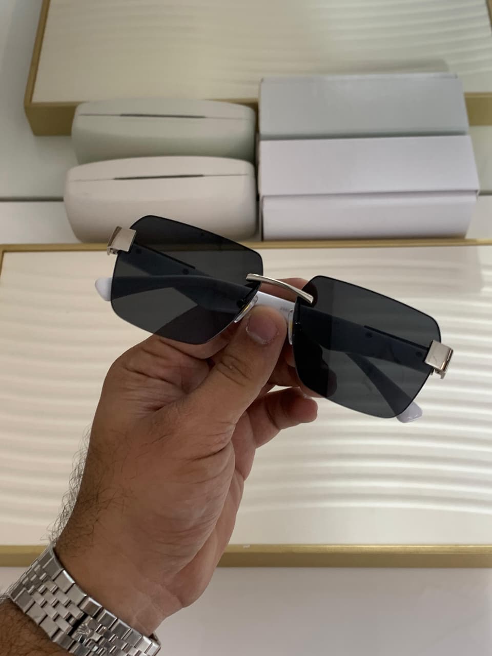 Buy First Copy Maybach Unisex Rimless Sunglasses - Master Quality 7A Mirror at Lowest Price Online India