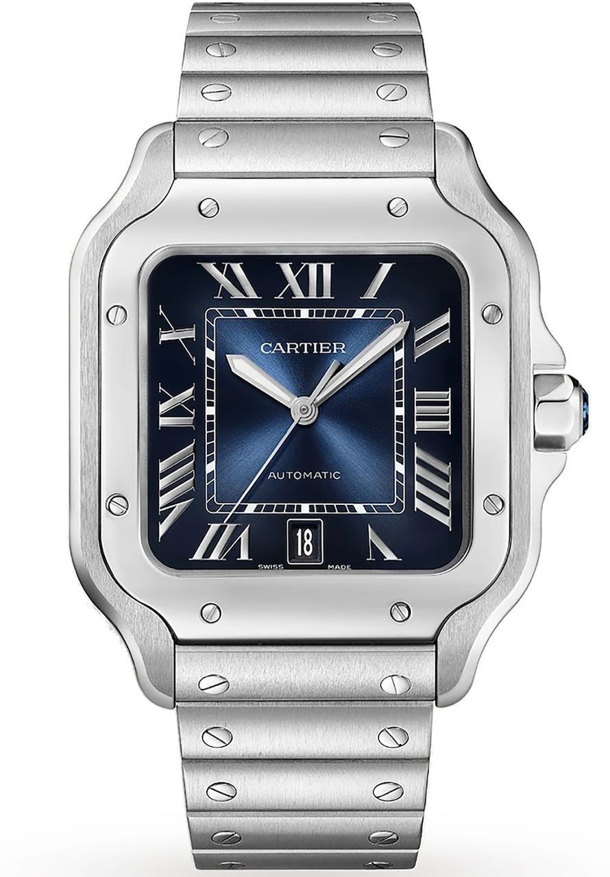 Buy First Copy Cartier Santos 43mm Automatic Men’s Watch - Master Quality 7A Mirror at Lowest Price Online India