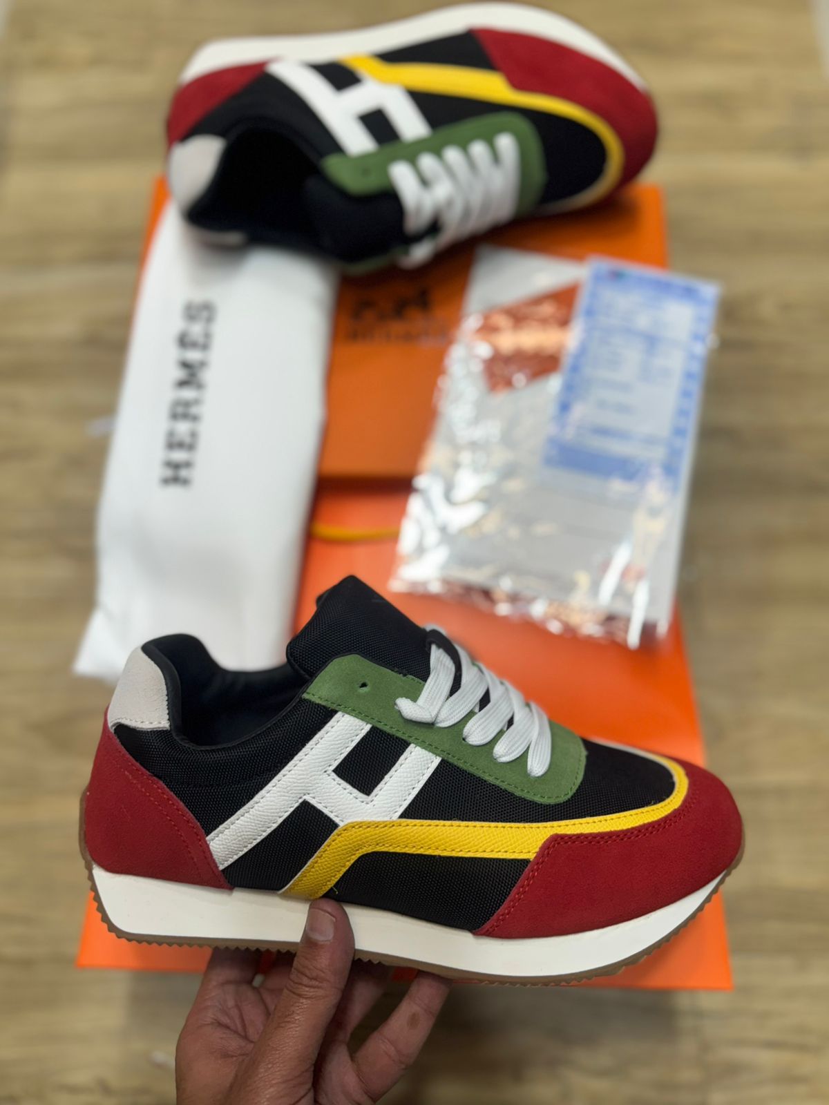 Buy First Copy Hermes Low-Top Runner multi Color Men’s Shoes - Master Quality 7A Mirror at Lowest Price Online India