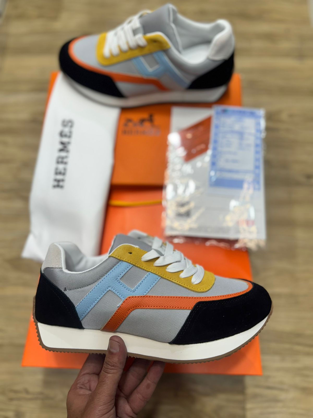 Buy First Copy Hermes Low-Top Runner multi Color Men’s Shoes - Master Quality 7A Mirror at Lowest Price Online India