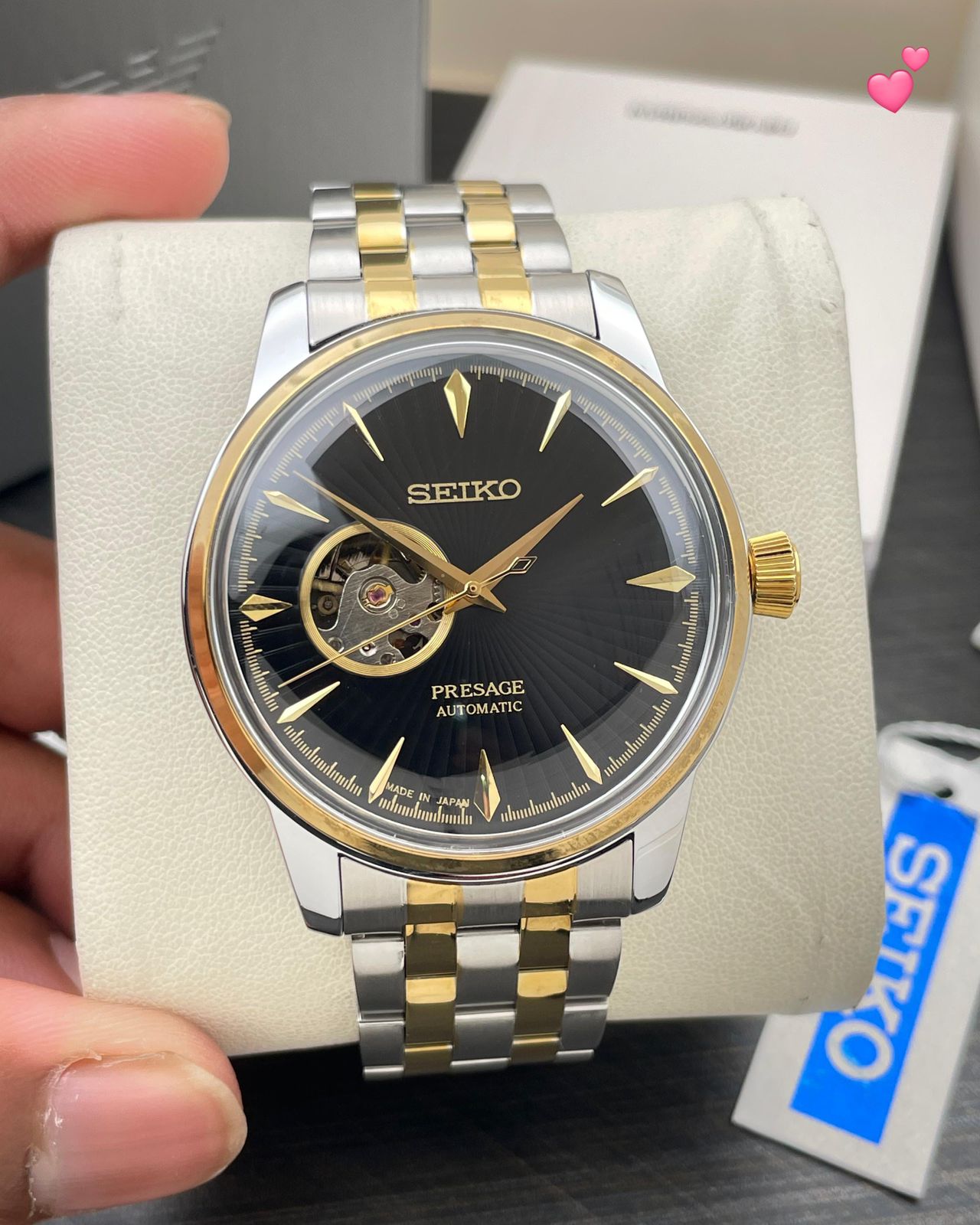 Buy First Copy Seiko Presage Cocktail Time Grasshopper Sapphire glass 43mm Open Heart Automatic Men’s Watch - Master Quality 7A Mirror at Lowest Price Online India