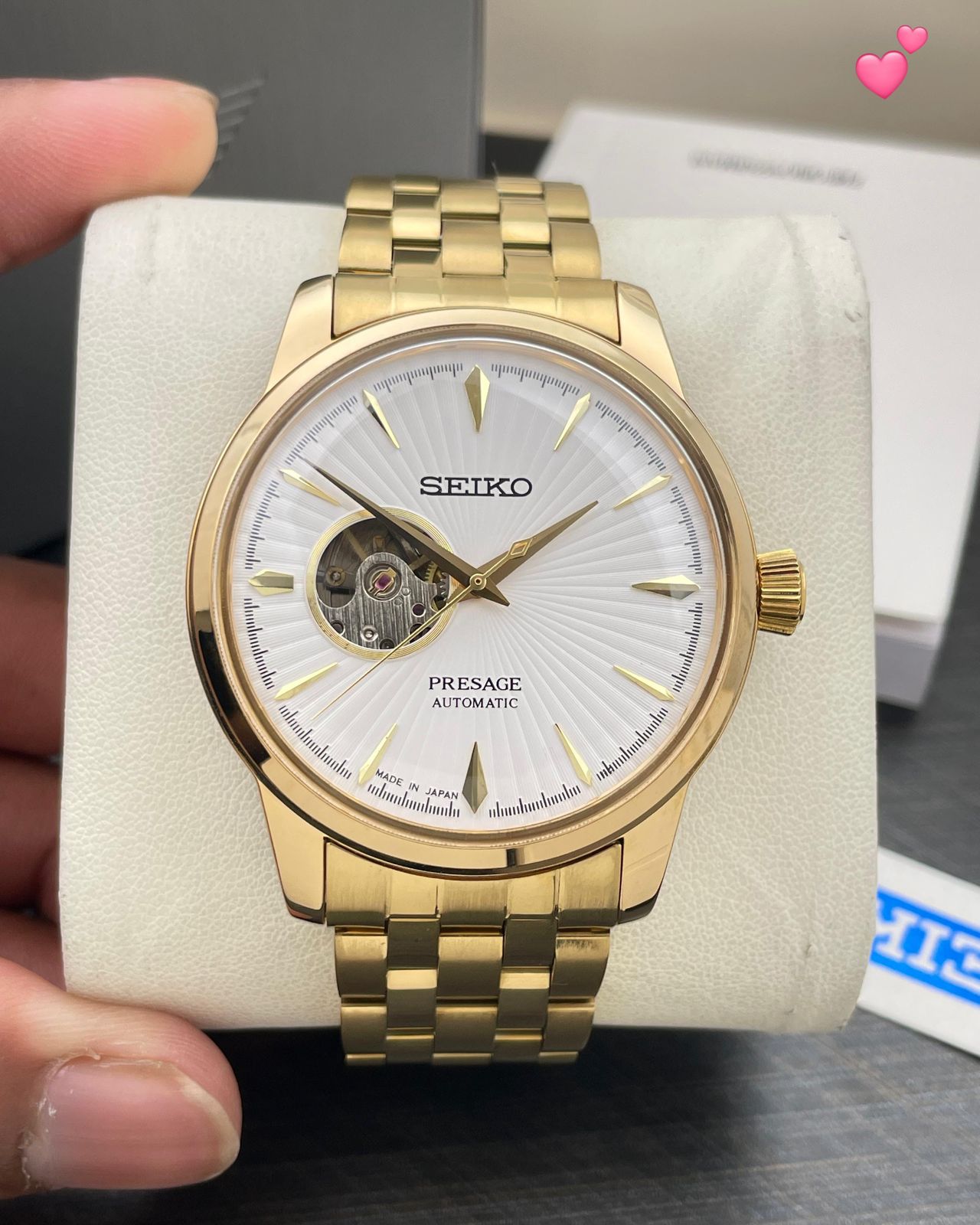 Buy First Copy Seiko Presage Cocktail Time Grasshopper Sapphire glass 43mm Open Heart Automatic Men’s Watch - Master Quality 7A Mirror at Lowest Price Online India