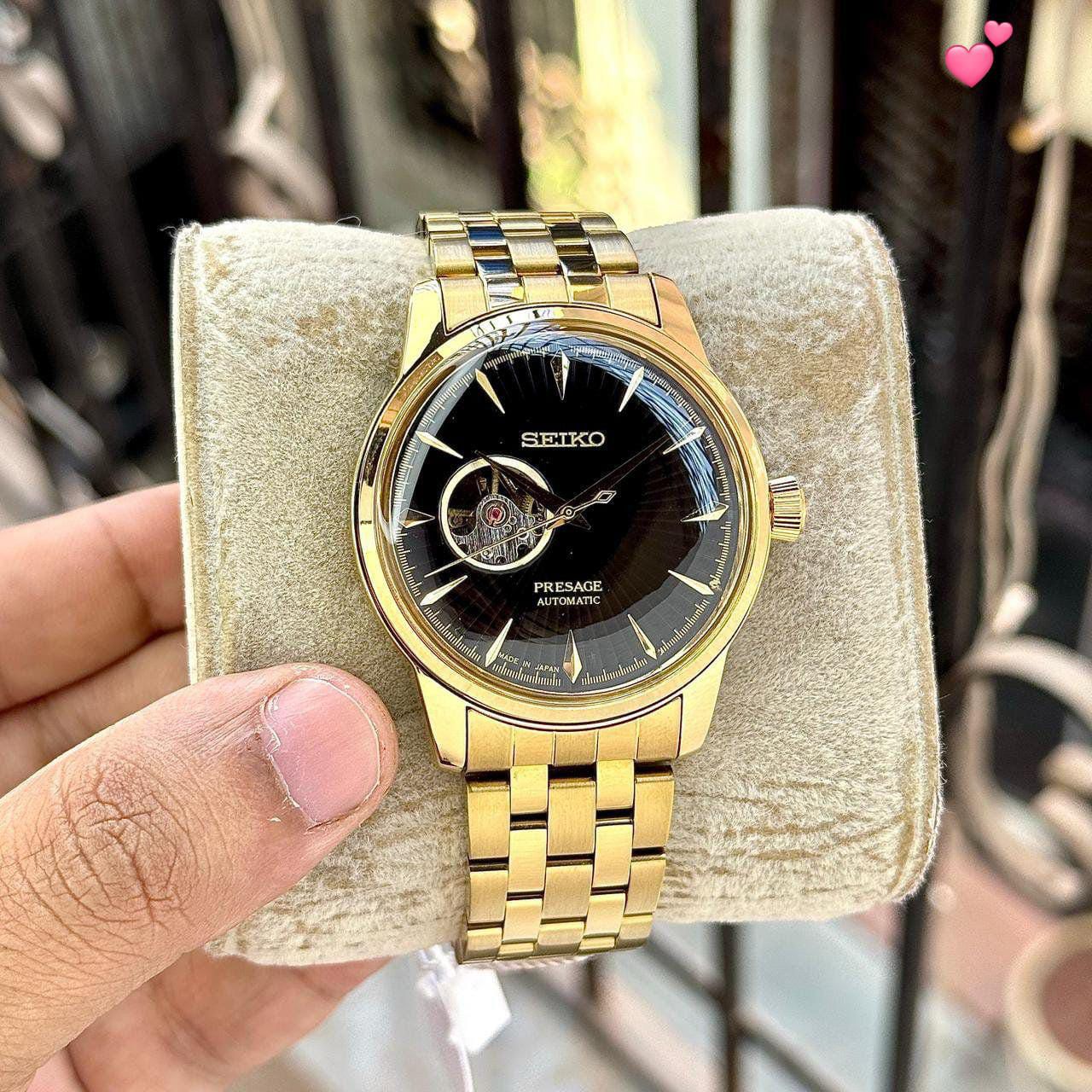 Buy First Copy Seiko Presage Cocktail Time Grasshopper Sapphire glass 43mm Open Heart Automatic Men’s Watch - Master Quality 7A Mirror at Lowest Price Online India