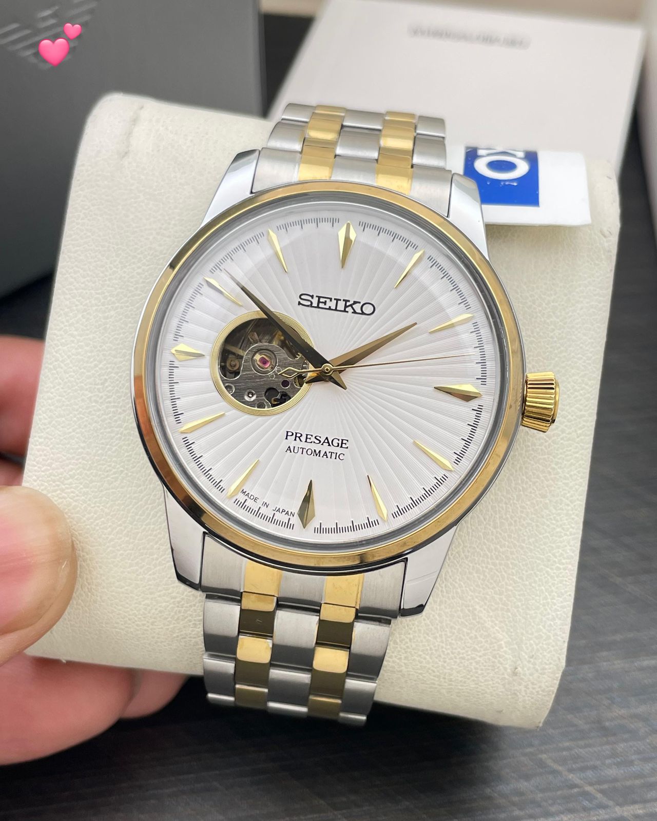 Buy First Copy Seiko Presage Cocktail Time Grasshopper Sapphire glass 43mm Open Heart Automatic Men’s Watch - Master Quality 7A Mirror at Lowest Price Online India