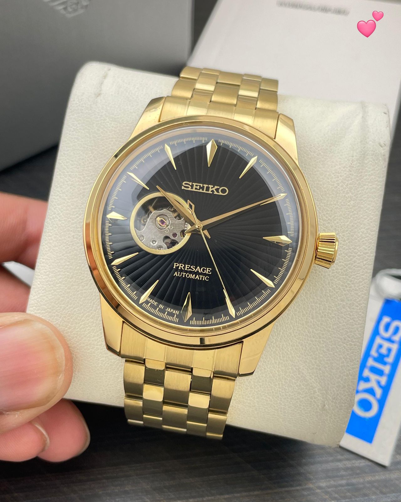 Buy First Copy Seiko Presage Cocktail Time Grasshopper Sapphire glass 43mm Open Heart Automatic Men’s Watch - Master Quality 7A Mirror at Lowest Price Online India