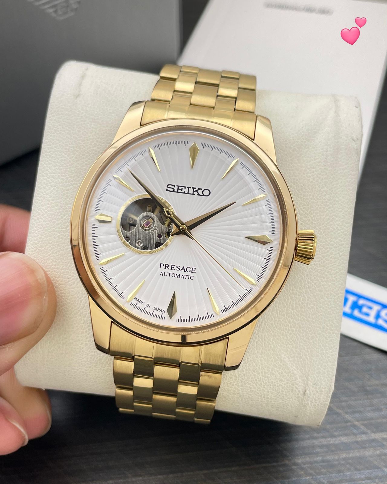 Buy First Copy Seiko Presage Cocktail Time Grasshopper Sapphire glass 43mm Open Heart Automatic Men’s Watch - Master Quality 7A Mirror at Lowest Price Online India