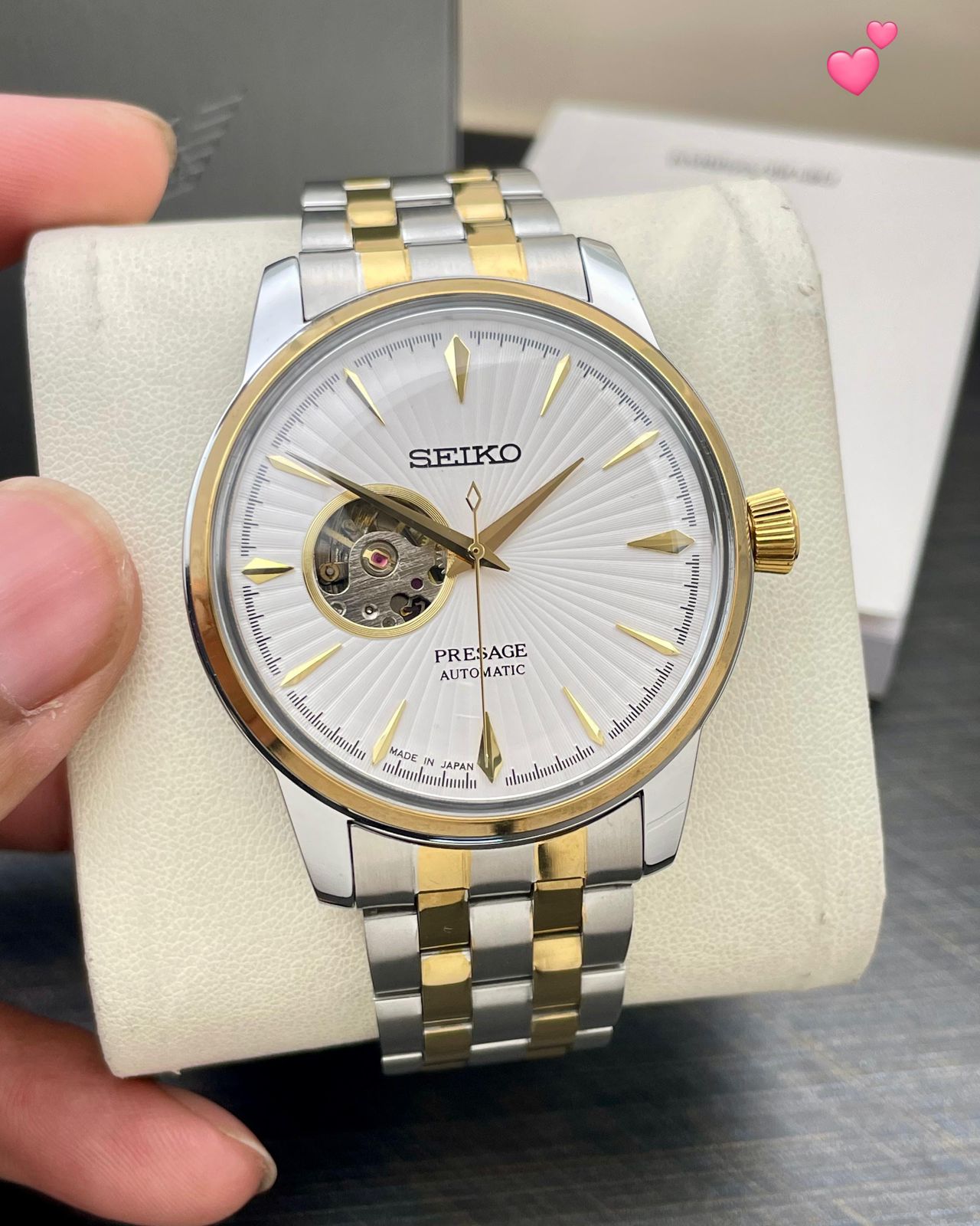 Buy First Copy Seiko Presage Cocktail Time Grasshopper Sapphire glass 43mm Open Heart Automatic Men’s Watch - Master Quality 7A Mirror at Lowest Price Online India