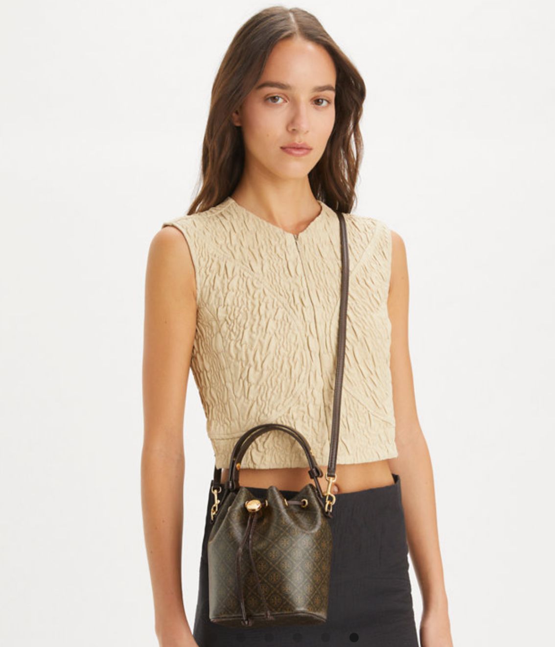 Buy First Copy Tory Burch T Monogram Women’s Mini Bucket Bag - Master Quality 7A Mirror at Lowest Price Online India