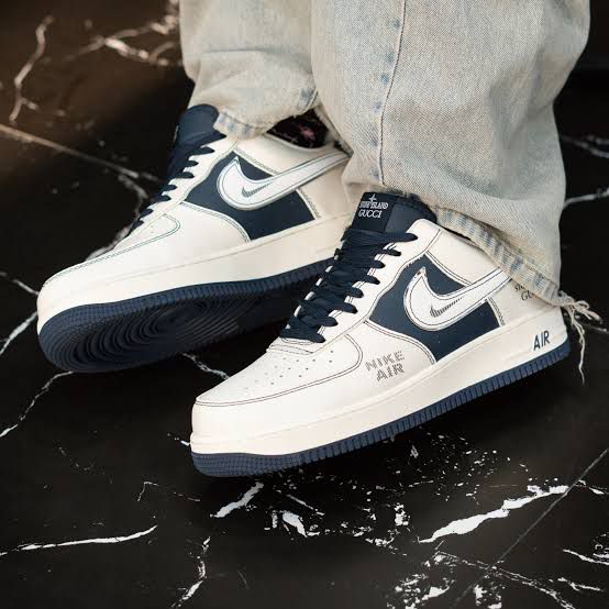 Buy First Copy Nike Custom Stone Island x Gucci Air Force 1 Low Men’s Sneakers - Master Quality 7A Mirror at Lowest Price Online India