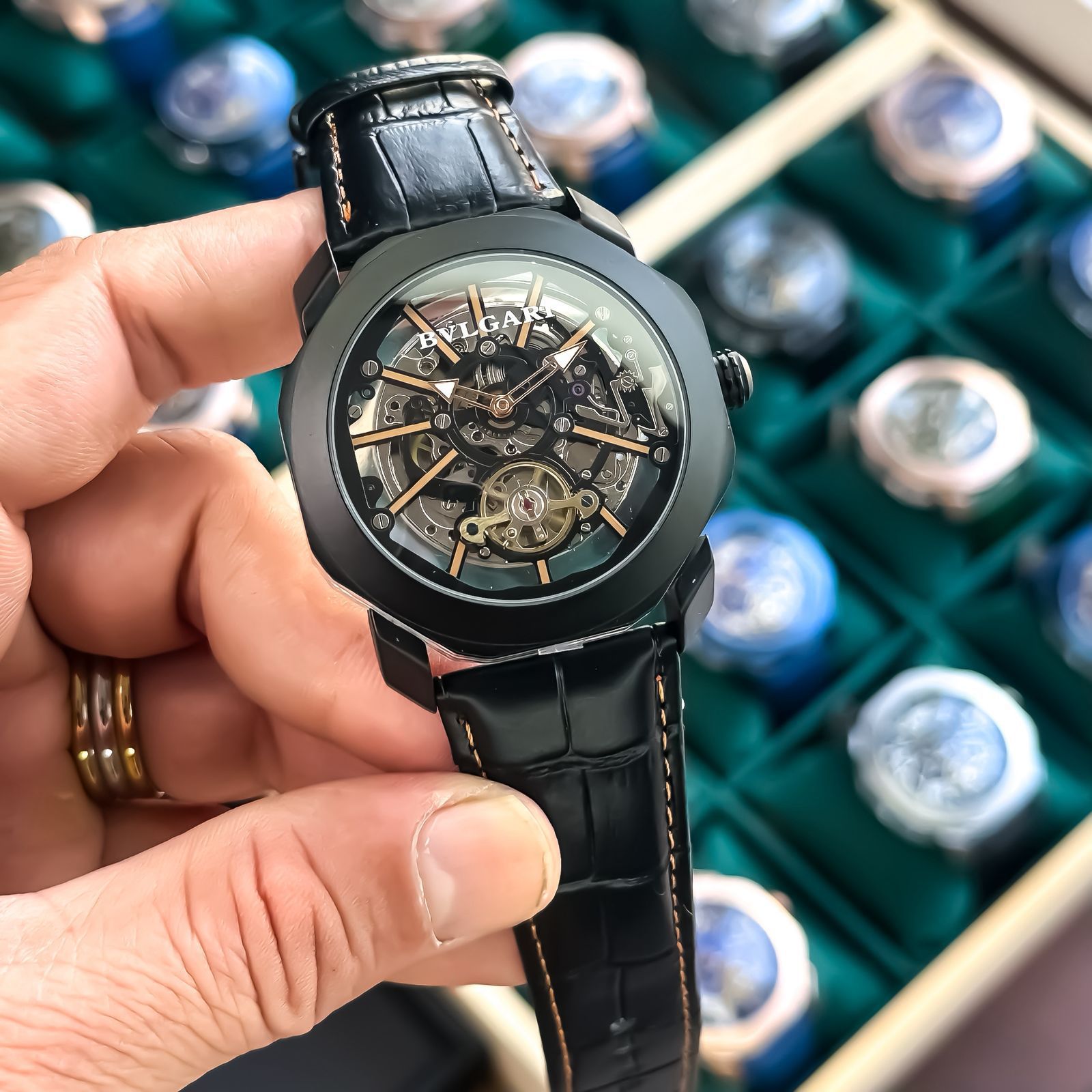 Buy First Copy Bvlgari Octo Finissimo Skeleton 45mm Swiss Mechanical Men’s Watch - Master Quality 7A Mirror at Lowest Price Online India