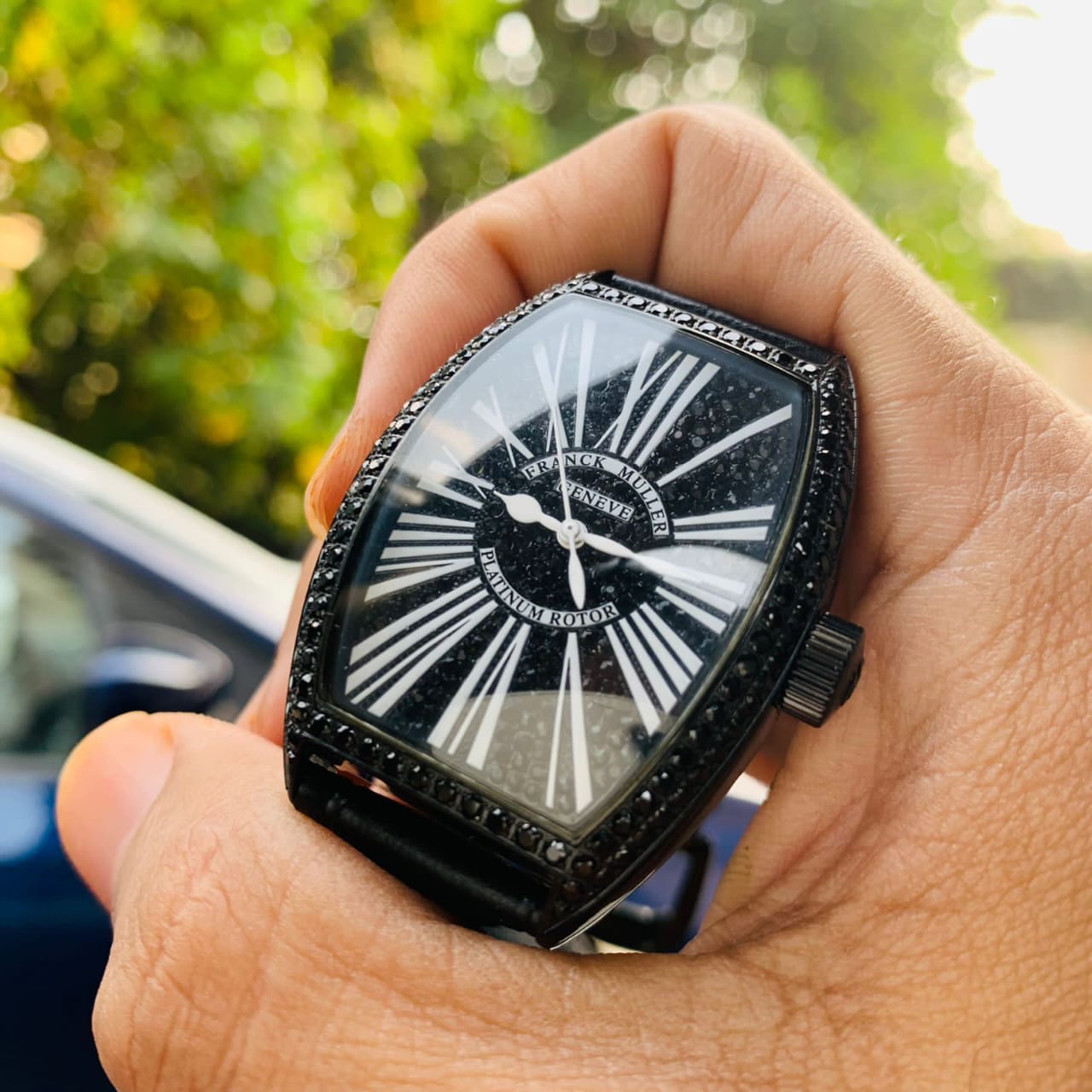 Buy First Copy Franck Muller Limited Edition Black Diamond Women’s Watch - Master Quality 7A Mirror at Lowest Price Online India