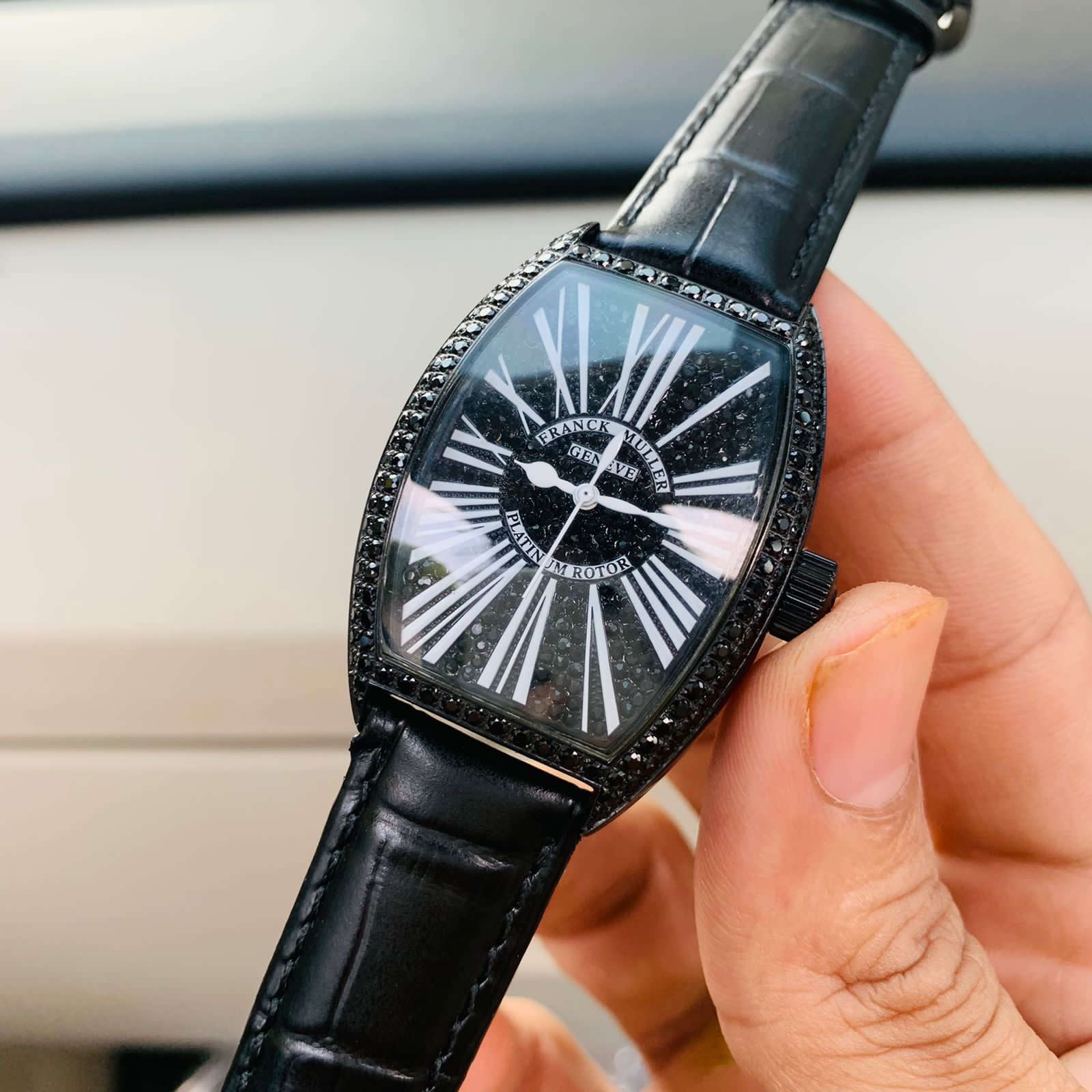 Buy First Copy Franck Muller Limited Edition Black Diamond Women’s Watch - Master Quality 7A Mirror at Lowest Price Online India