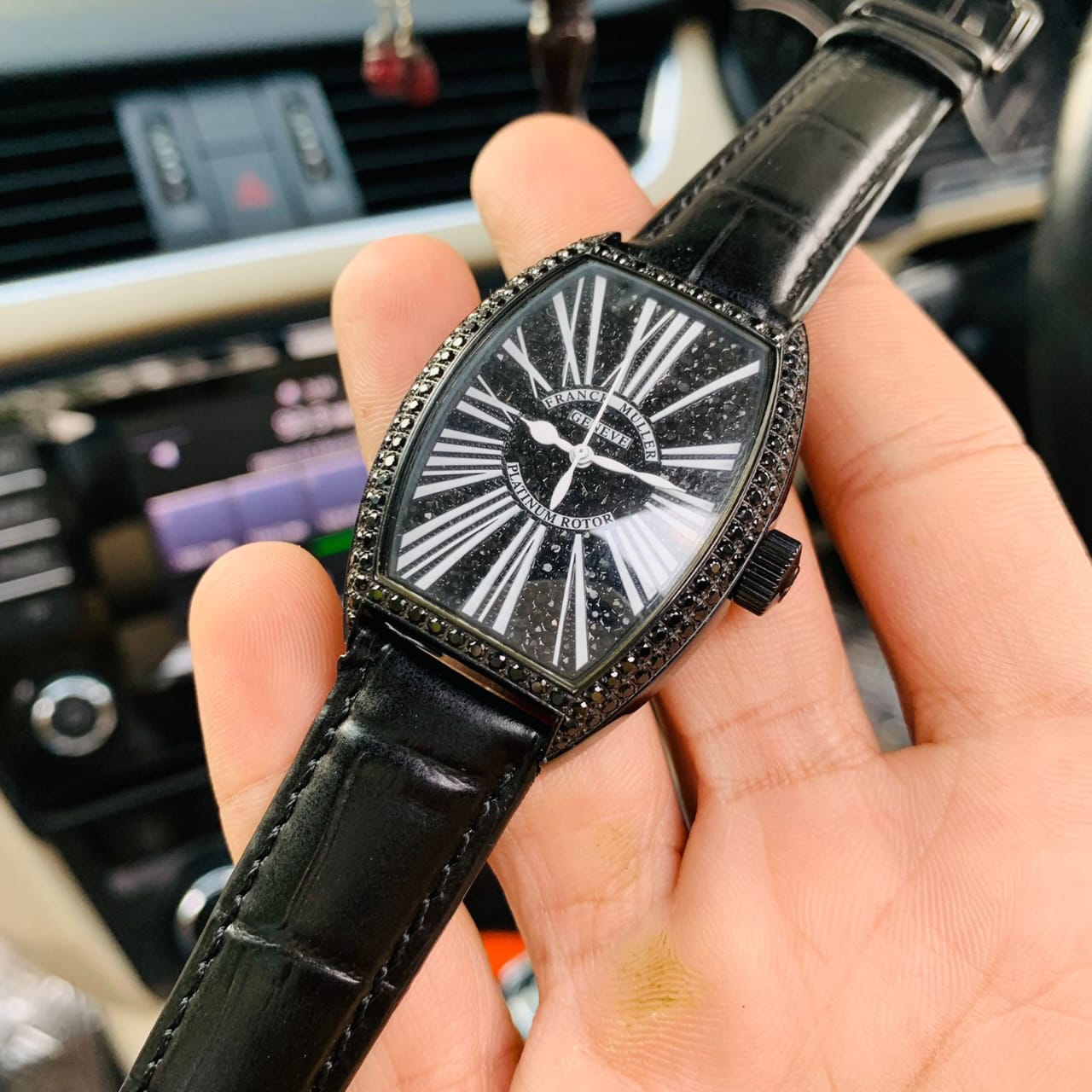 Buy First Copy Franck Muller Limited Edition Black Diamond Women’s Watch - Master Quality 7A Mirror at Lowest Price Online India