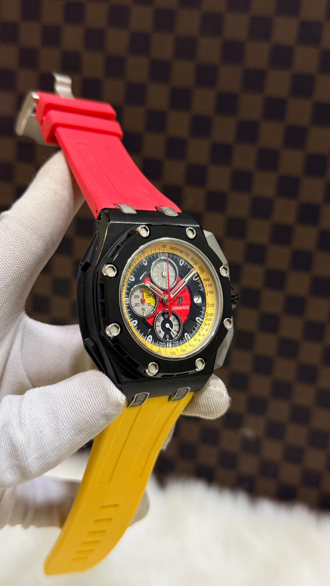 Buy First Copy Audemars Piguet Royal Oak Offshore Rubens Barrichello Chronograph 44mm Men’s Watch - Master Quality 7A Mirror at Lowest Price Online India