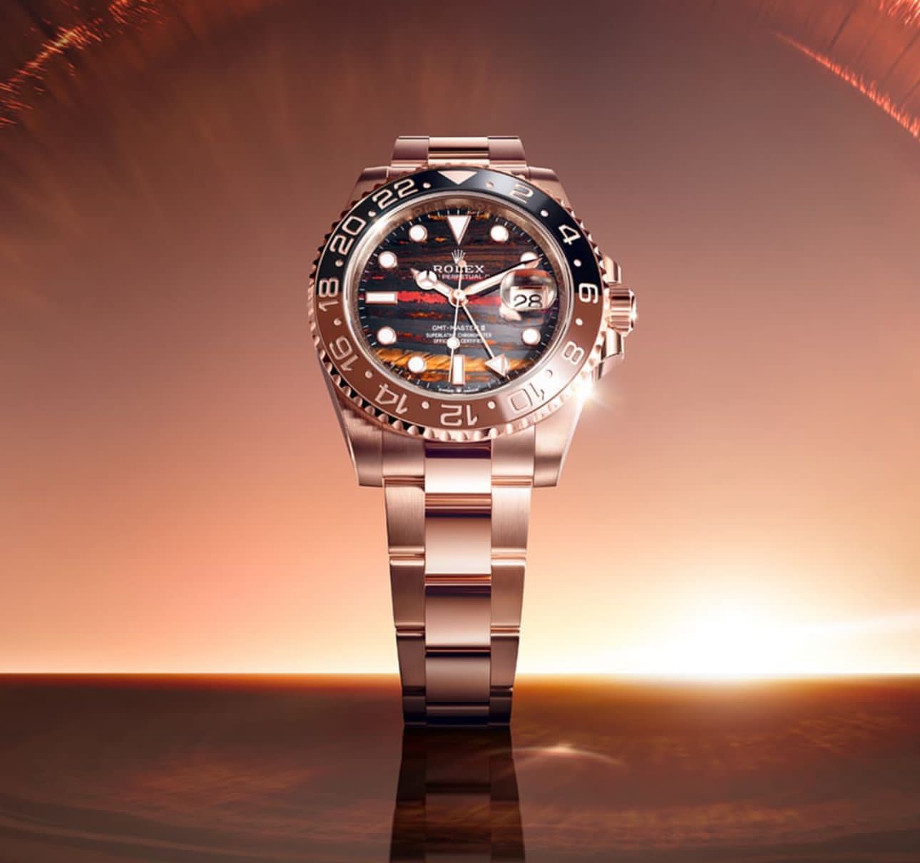 Buy First Copy Rolex GMT-Master II Everose 2025 Edition Men’s Automatic Watch 41mm - Master Quality 7A Mirror at Lowest Price Online India