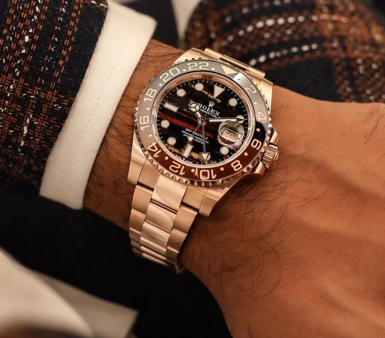 Buy First Copy Rolex GMT-Master II Everose 2025 Edition Men’s Automatic Watch 41mm - Master Quality 7A Mirror at Lowest Price Online India