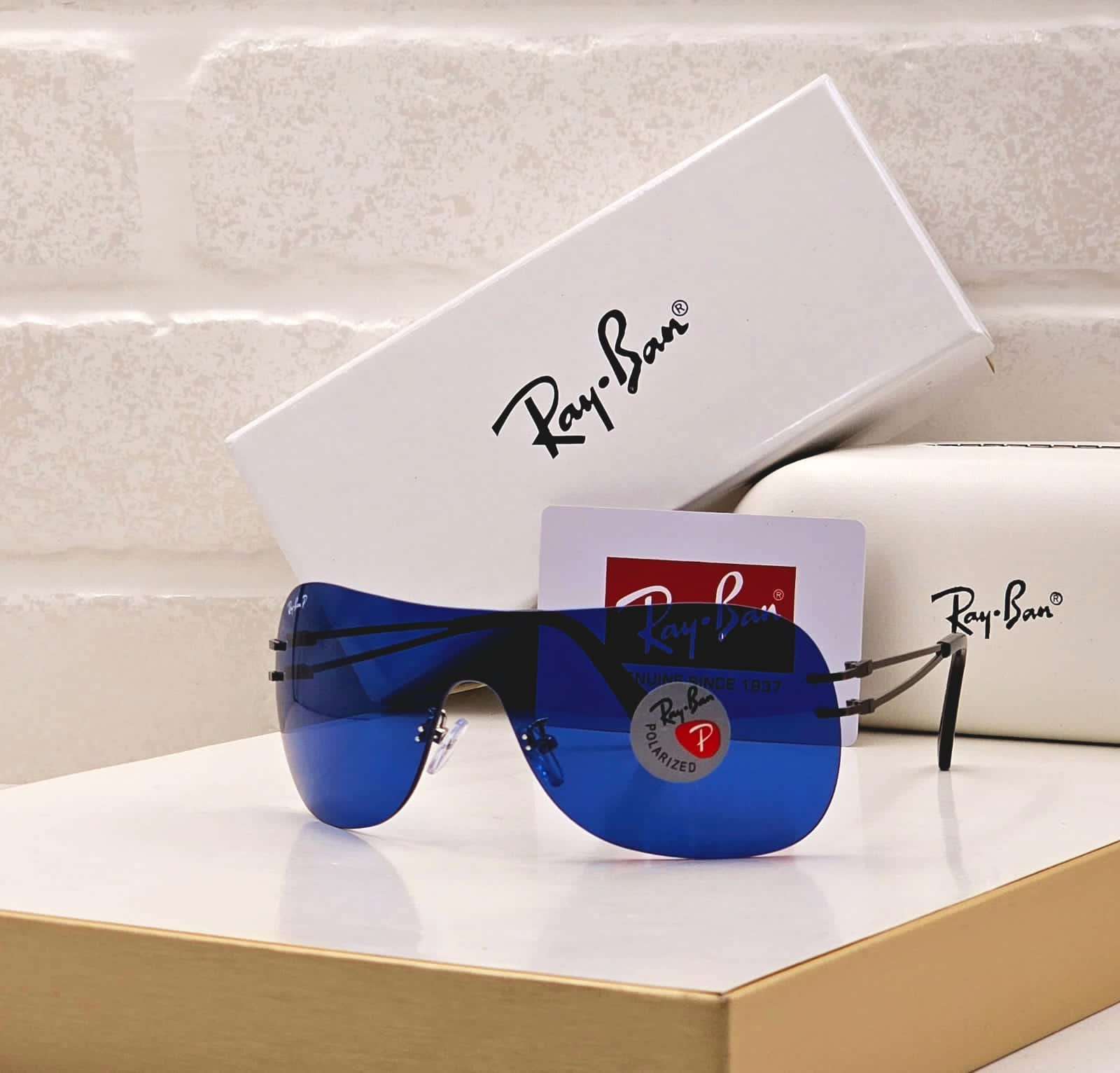 Buy First Copy Ray-Ban Men’s Sunglasses Single Shield Blue Polarized - Master Quality 7A Mirror at Lowest Price Online India
