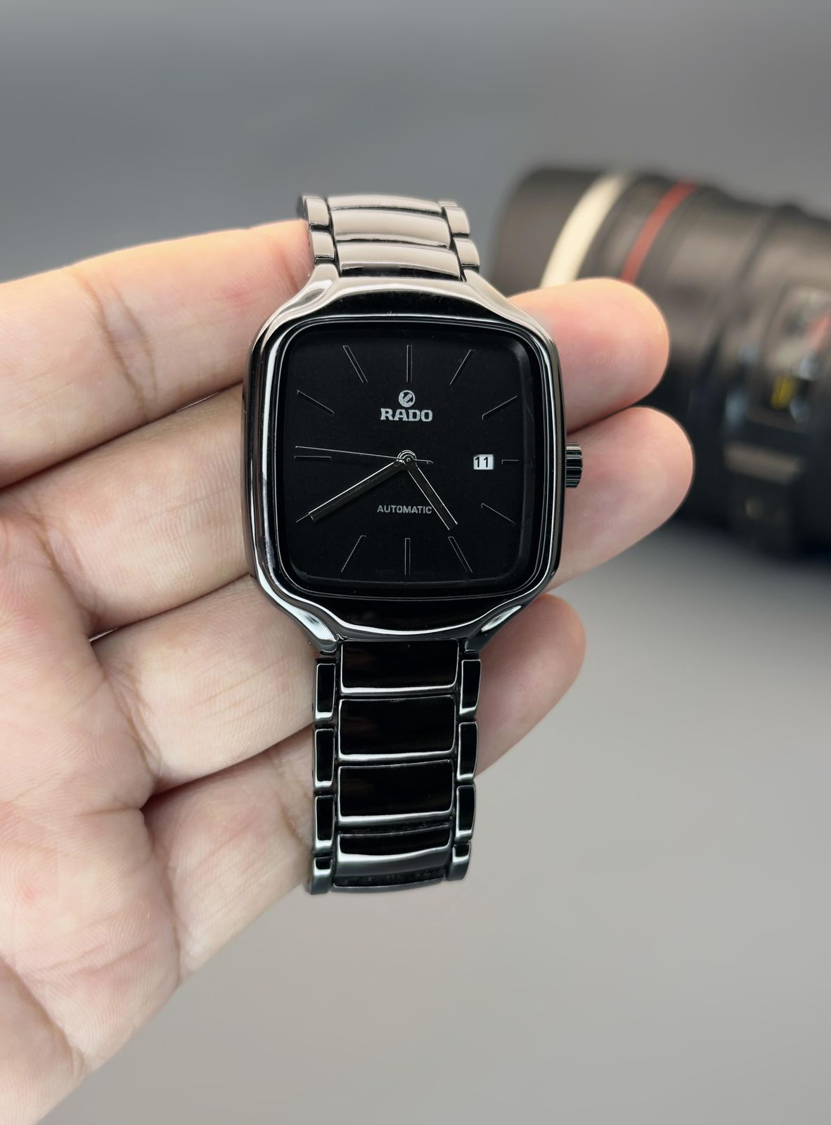 Buy First Copy Rado True Square Black Ceramic 38mm Quartz Movement Men’s Watch - Master Quality 7A Mirror at Lowest Price Online India