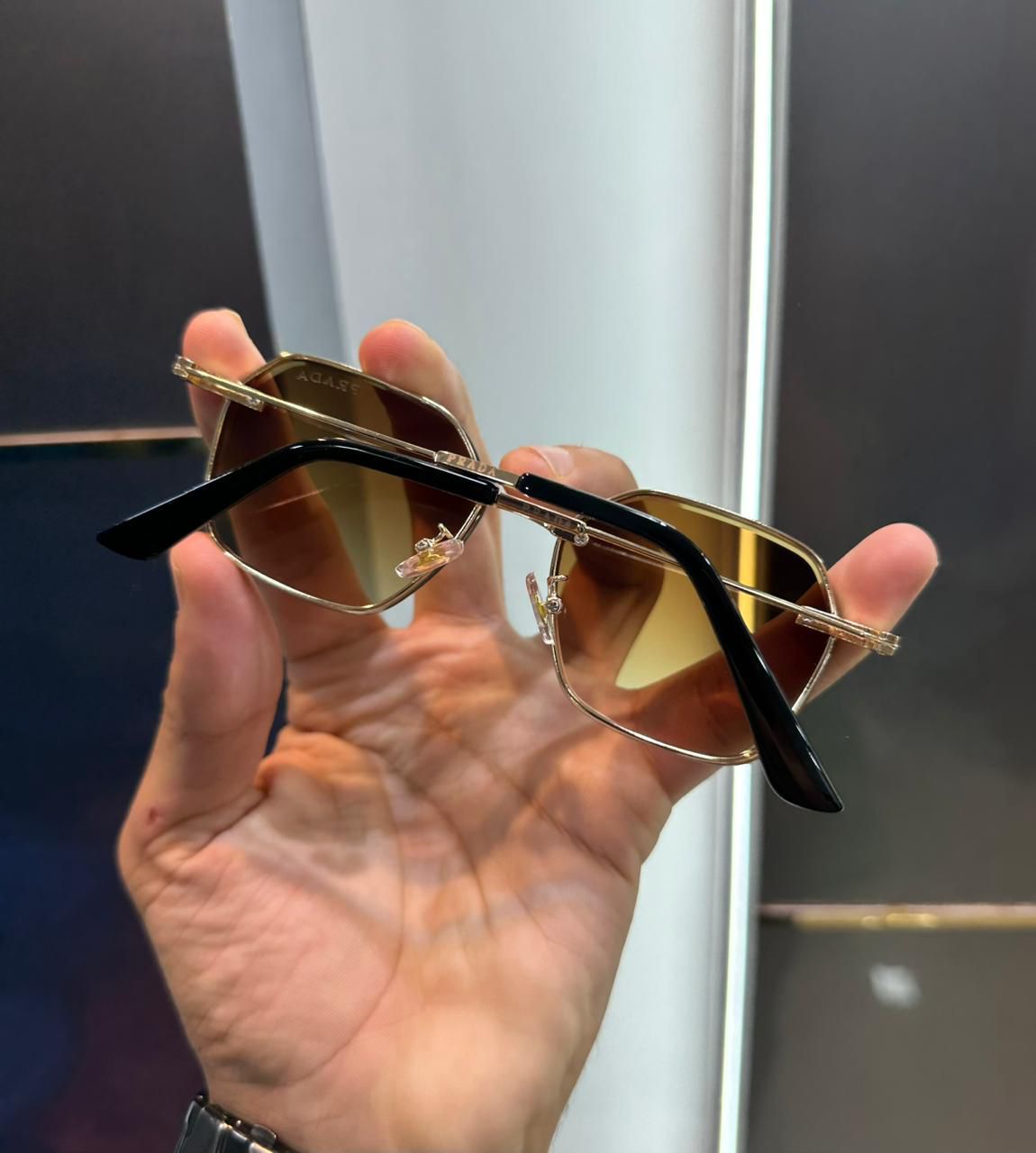 Buy First Copy Prada Geometric Gold-Brown Unisex Sunglasses - Master Quality 7A Mirror at Lowest Price Online India