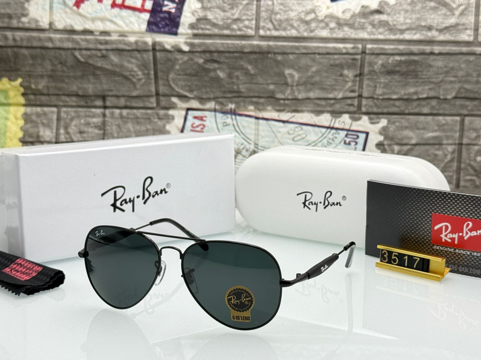 Buy First Copy Ray-Ban Aviator Men's Sunglasses – additional view showing authentic design. Cash on Delivery available, Free shipping across India, Pan India delivery, UV400 protection lenses