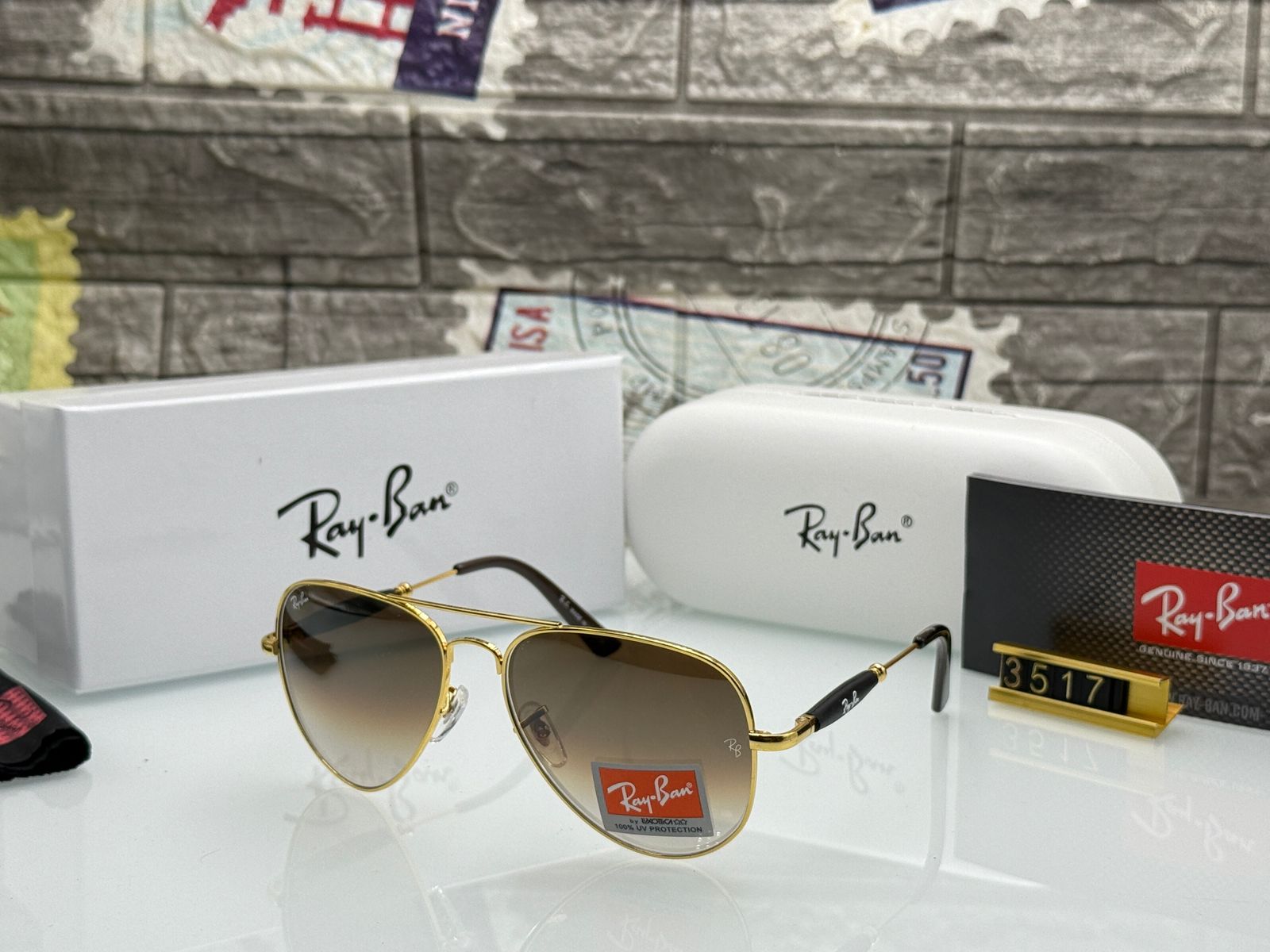 Buy First Copy Ray-Ban Aviator Men's Sunglasses – additional view showing authentic design. Cash on Delivery available, Free shipping across India, Pan India delivery, UV400 protection lenses