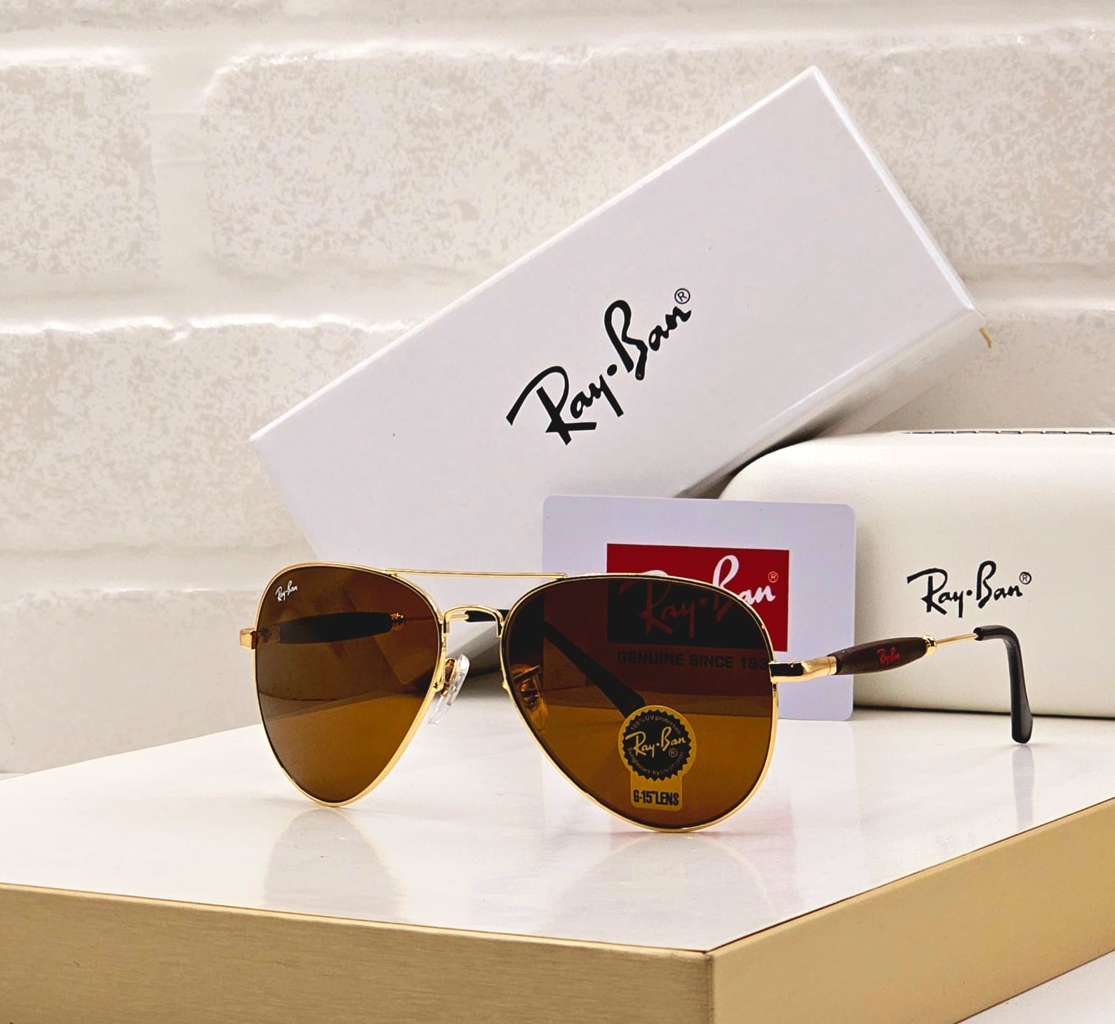 Buy First Copy Ray-Ban Aviator Men's Sunglasses – additional view showing authentic design. Cash on Delivery available, Free shipping across India, Pan India delivery, UV400 protection lenses