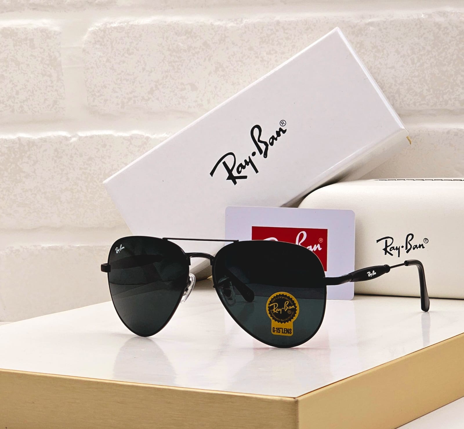 Buy First Copy Ray-Ban Aviator Men's Sunglasses – additional view showing authentic design. Cash on Delivery available, Free shipping across India, Pan India delivery, UV400 protection lenses