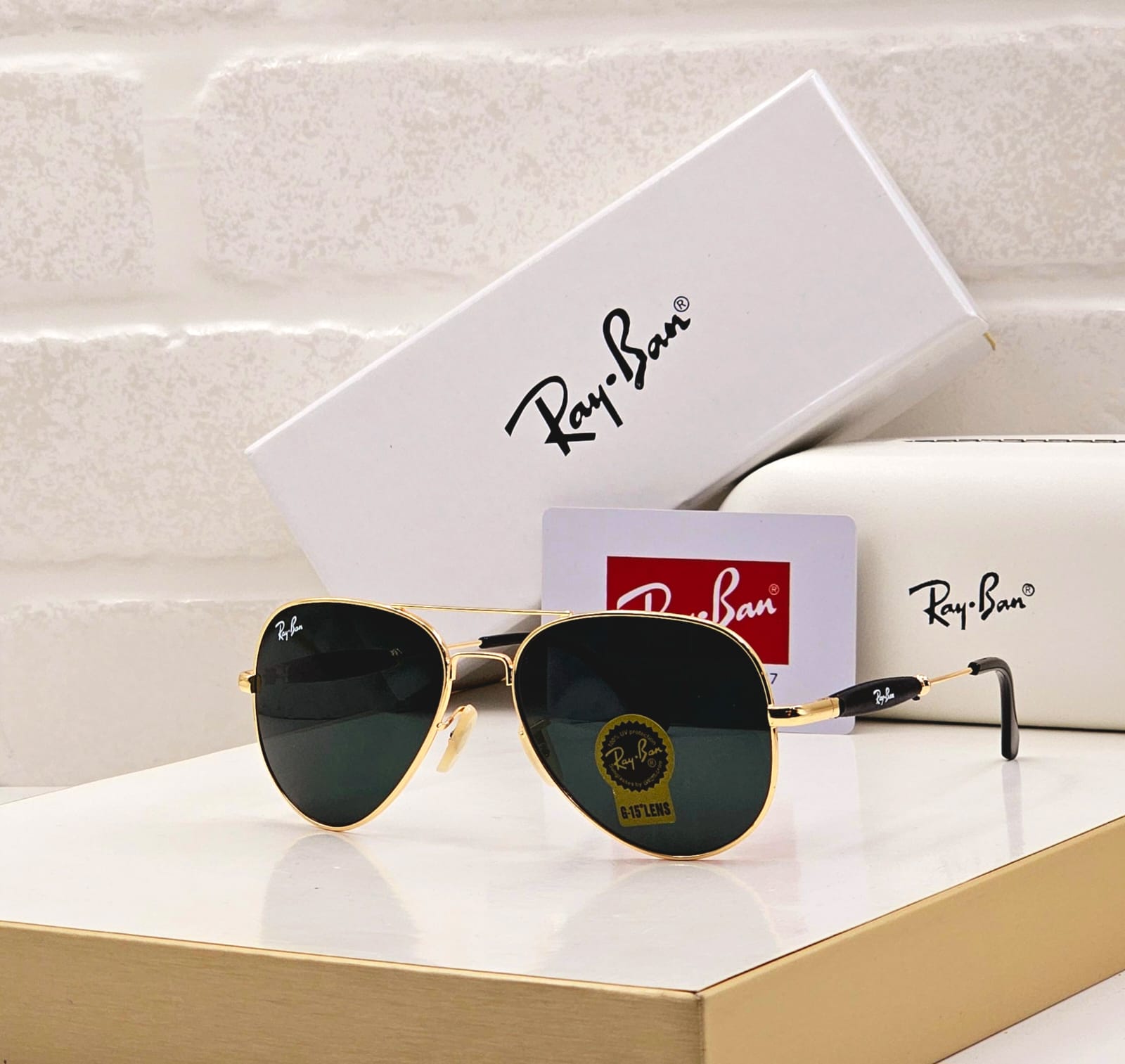 Buy First Copy Ray-Ban Aviator Men's Sunglasses – additional view showing authentic design. Cash on Delivery available, Free shipping across India, Pan India delivery, UV400 protection lenses