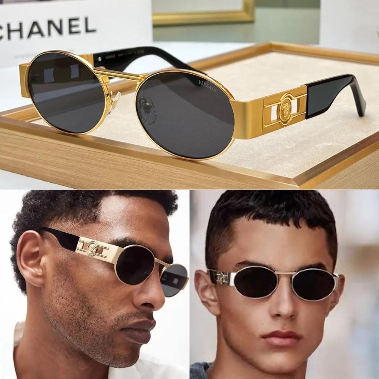 Buy First Copy Versace Oval Metal Unisex Sunglasses - Master Quality 7A Mirror at Lowest Price Online India
