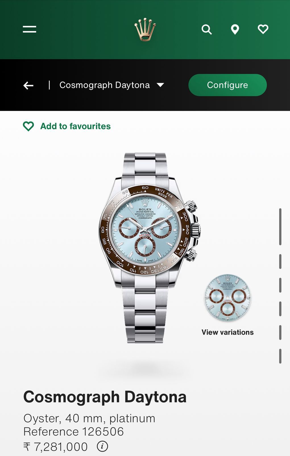 Buy First Copy Rolex Cosmograph Daytona Oyster Perpetual Men’s Automatic Chronograph Watch 40mm - Master Quality 7A Mirror at Lowest Price Online India