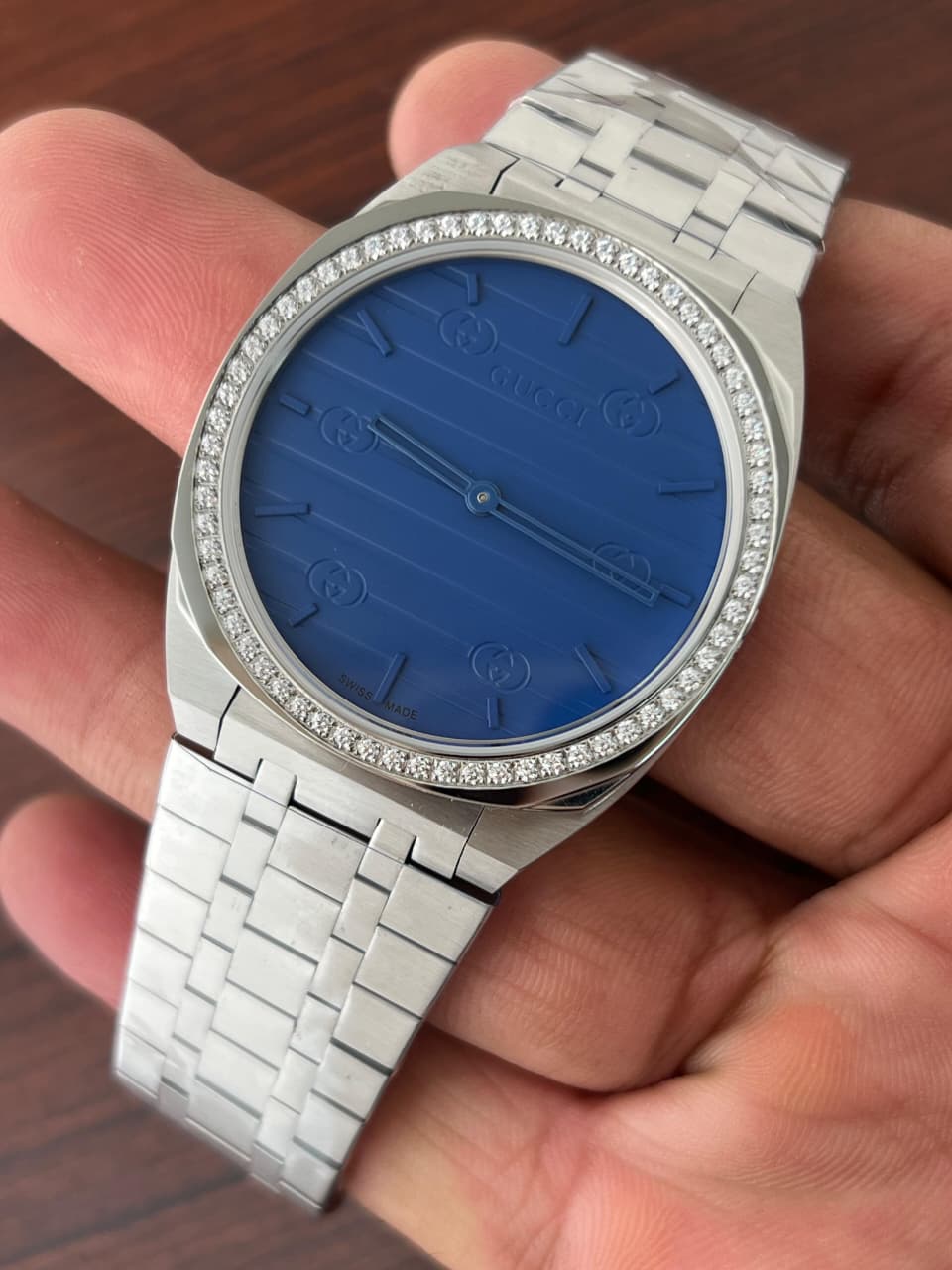 Buy First Copy Gucci 25H 38mm Stainless Steel Quartz (YA163409) Men’s Watches - Master Quality 7A Mirror at Lowest Price Online India