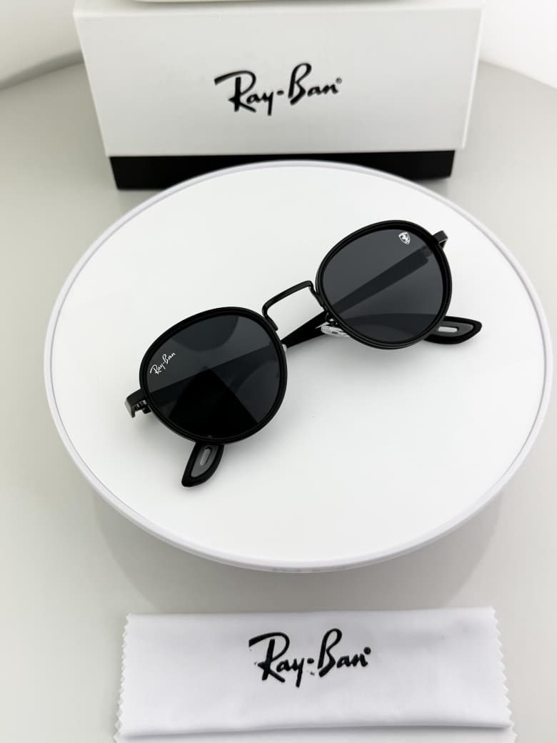 Buy First Copy Ray-Ban Unisex Round Black Sunglasses - Master Quality 7A Mirror at Lowest Price Online India