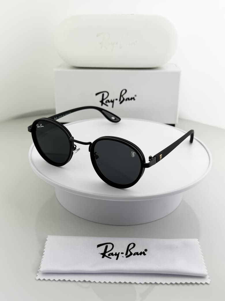 Buy First Copy Ray-Ban Unisex Round Black Sunglasses - Master Quality 7A Mirror at Lowest Price Online India