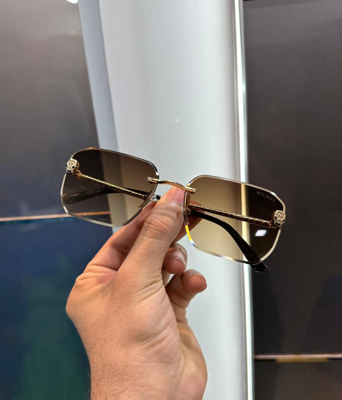 Buy First Copy Bvlgari Unisex Rimless Sunglasses - Master Quality 7A Mirror at Lowest Price Online India