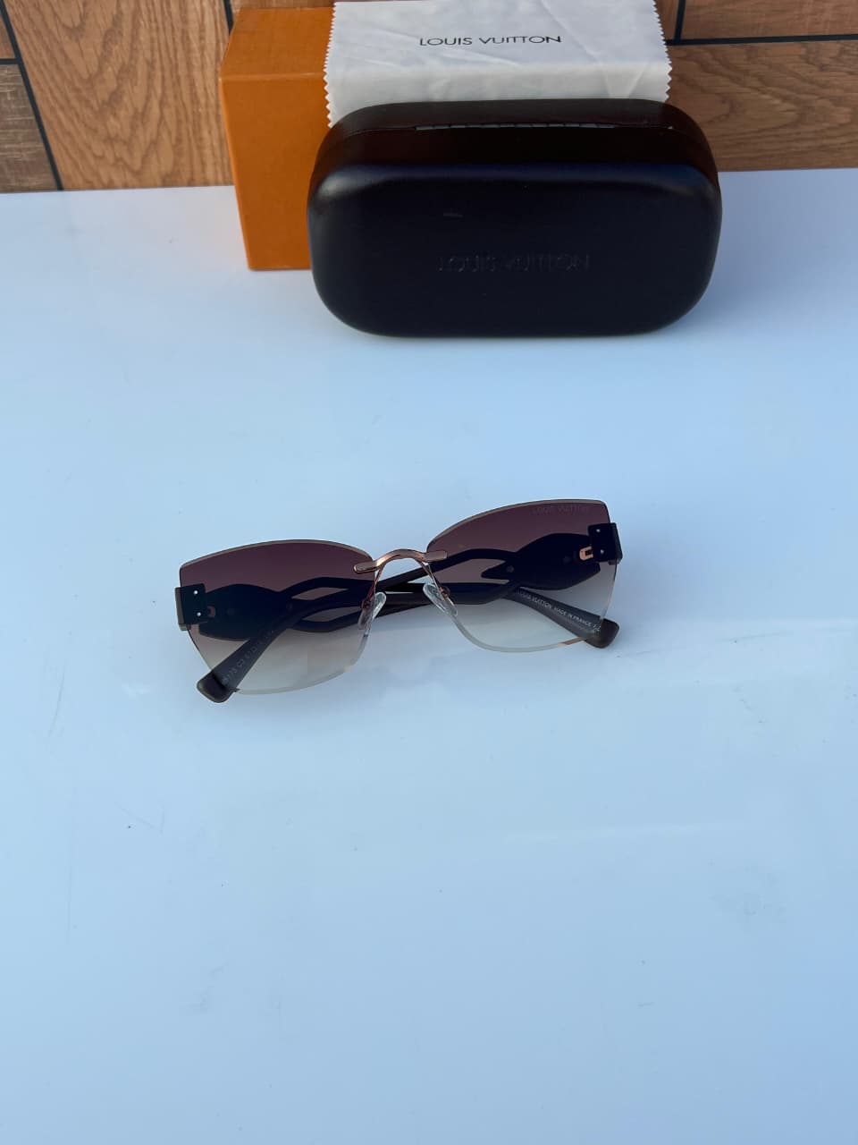 Buy First Copy Louis Vuitton Unisex Rimless Sunglasses - Master Quality 7A Mirror at Lowest Price Online India