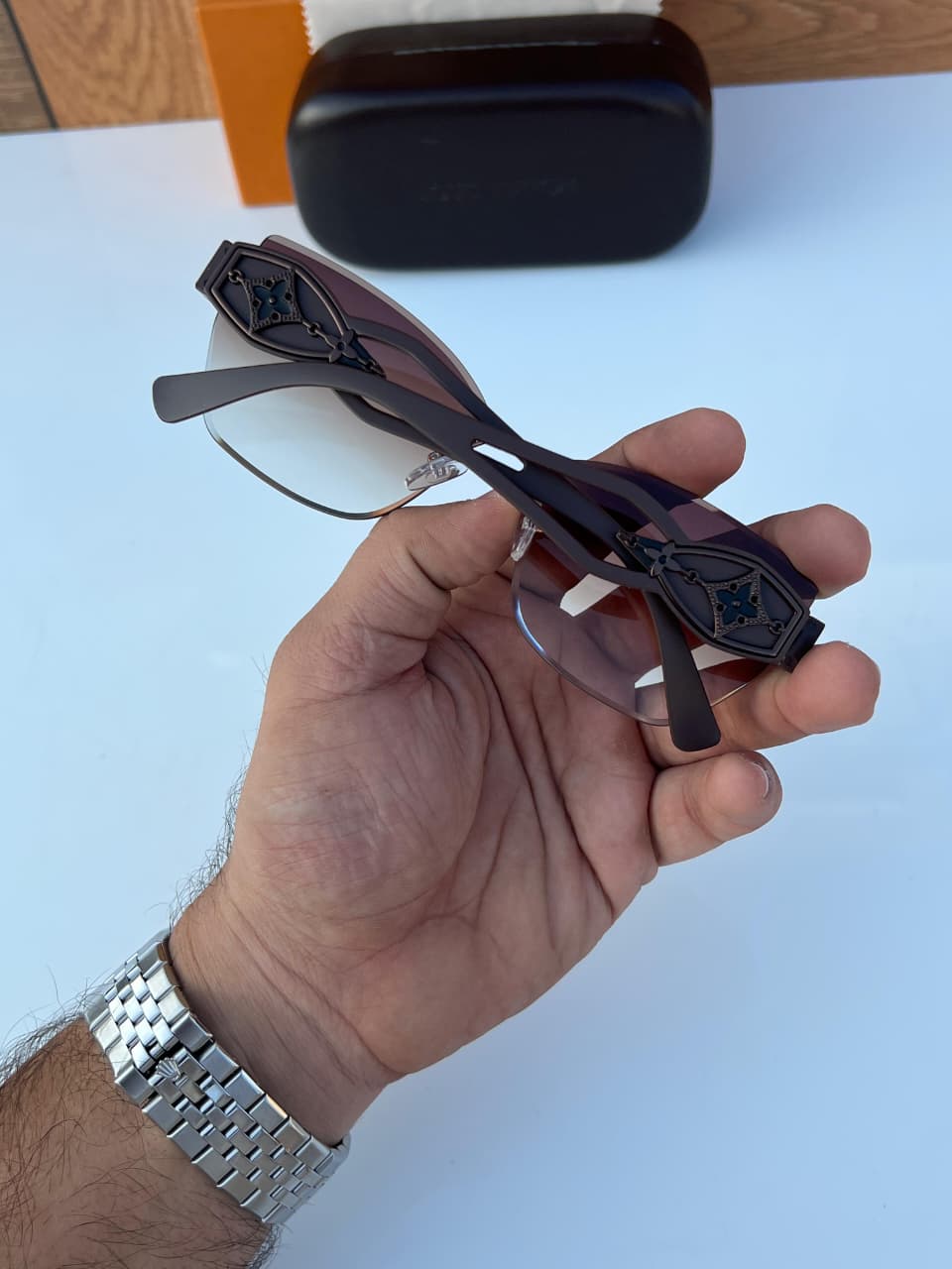 Buy First Copy Louis Vuitton Unisex Rimless Sunglasses - Master Quality 7A Mirror at Lowest Price Online India